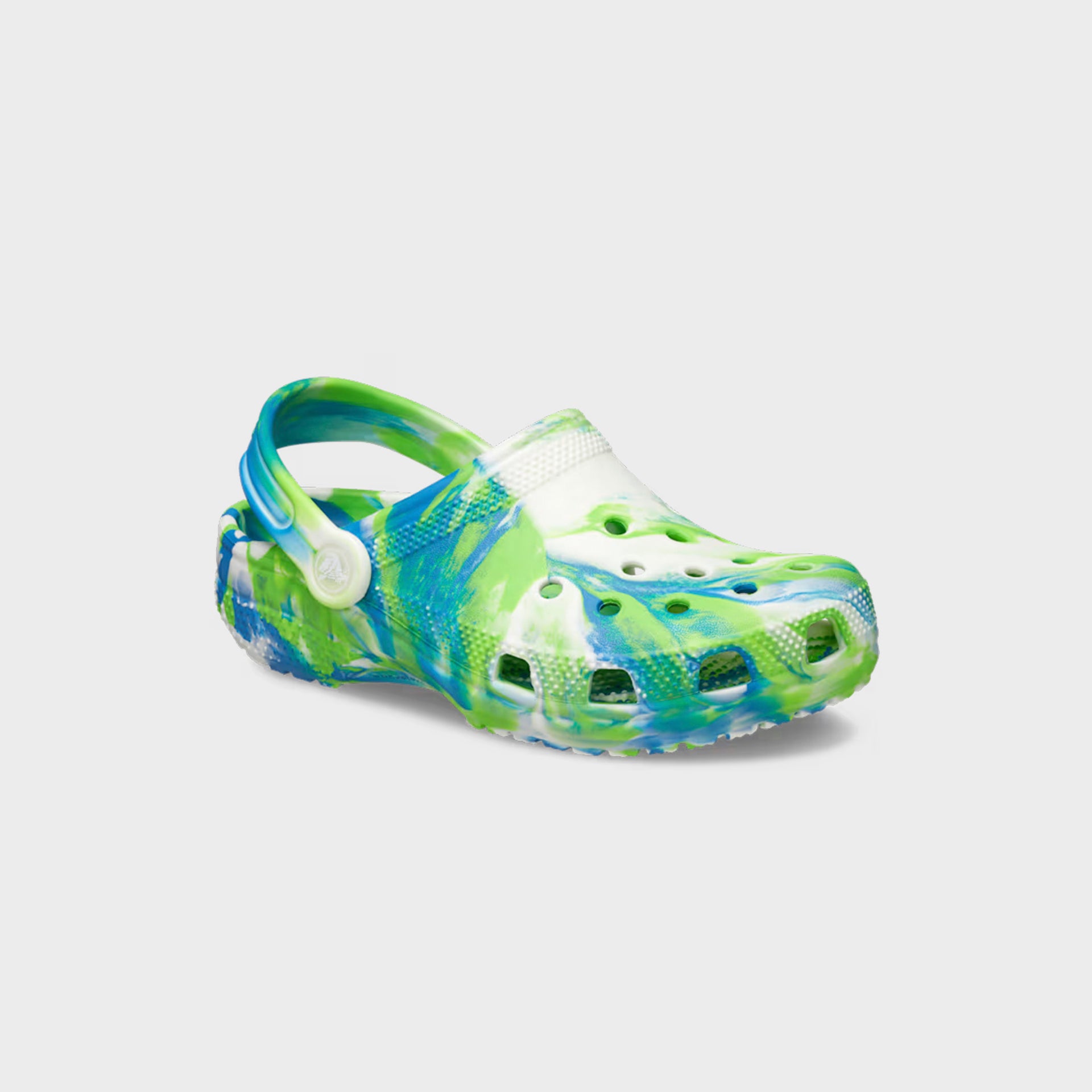 Crocs Kids Classic Glow Marbled Clog Prep - Blue / Multi