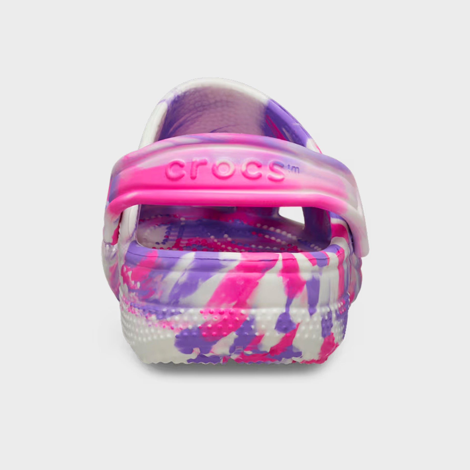 Crocs Kids Classic Glow Marbled Clog - Pink Crush / Multi