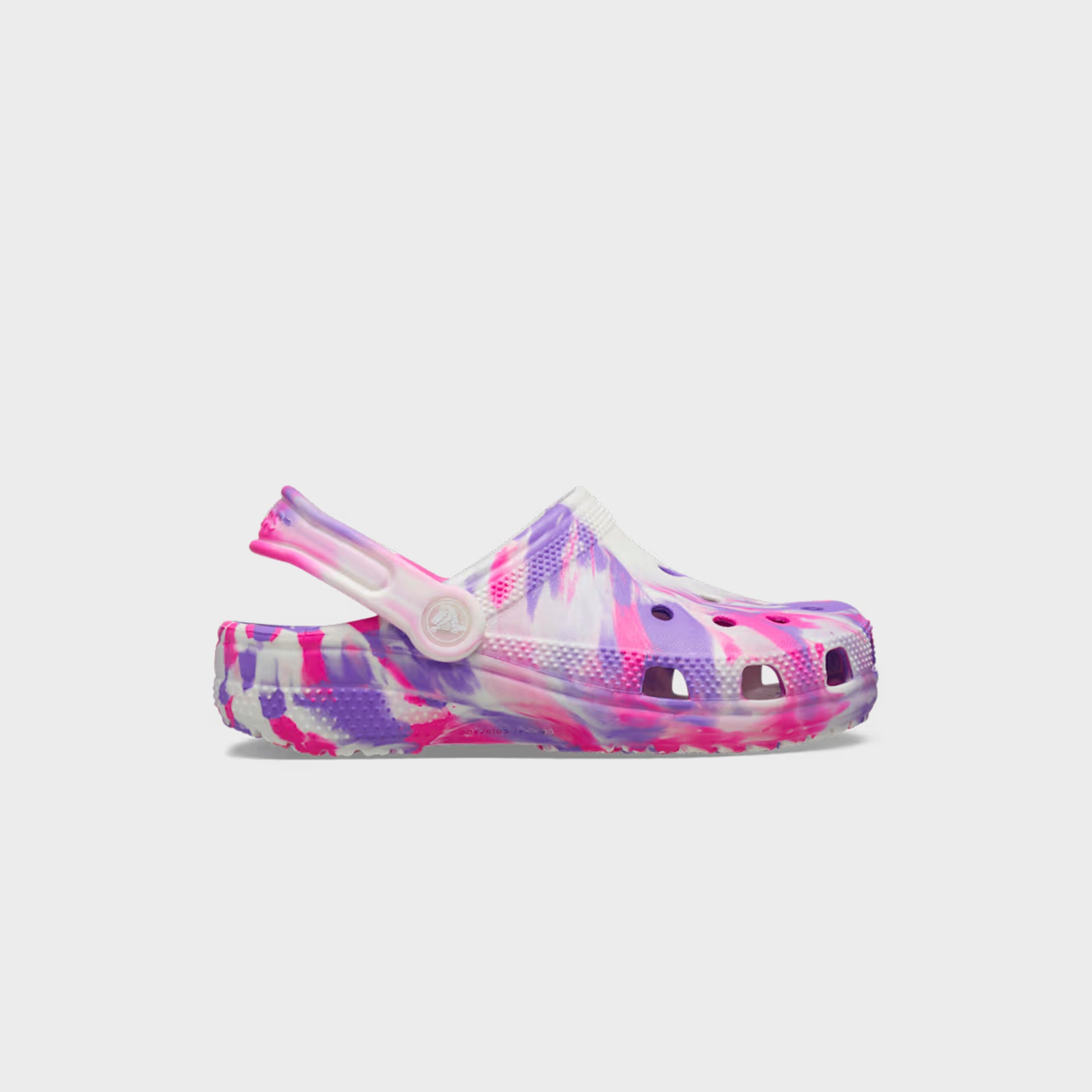 Crocs Kids Classic Glow Marbled Clog - Pink Crush / Multi