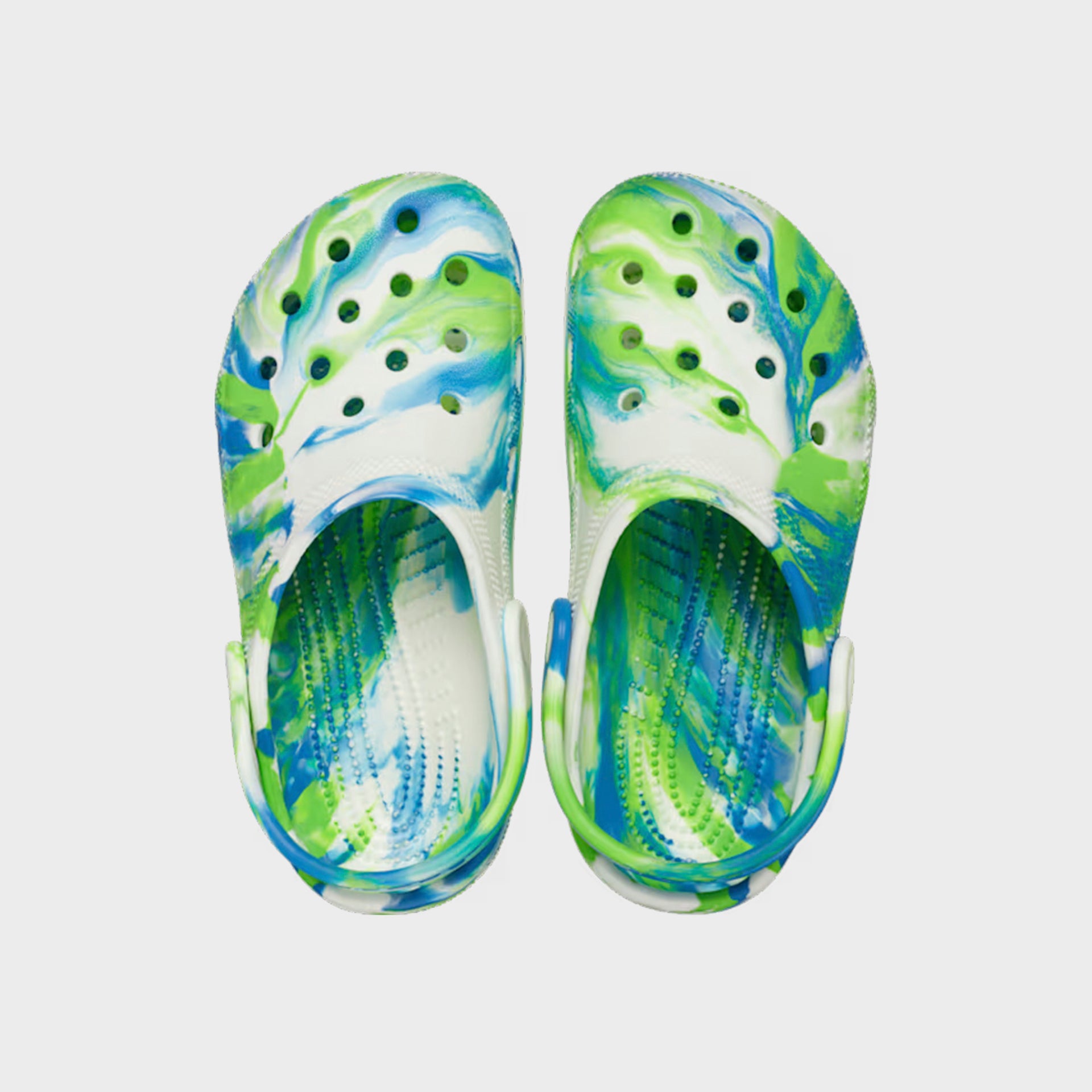 Crocs Kids Classic Glow Marbled Clog Prep - Blue / Multi
