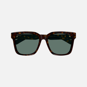 Gucci Acetate Square Frame Sunglasses - Dark Havana / Classic Logo