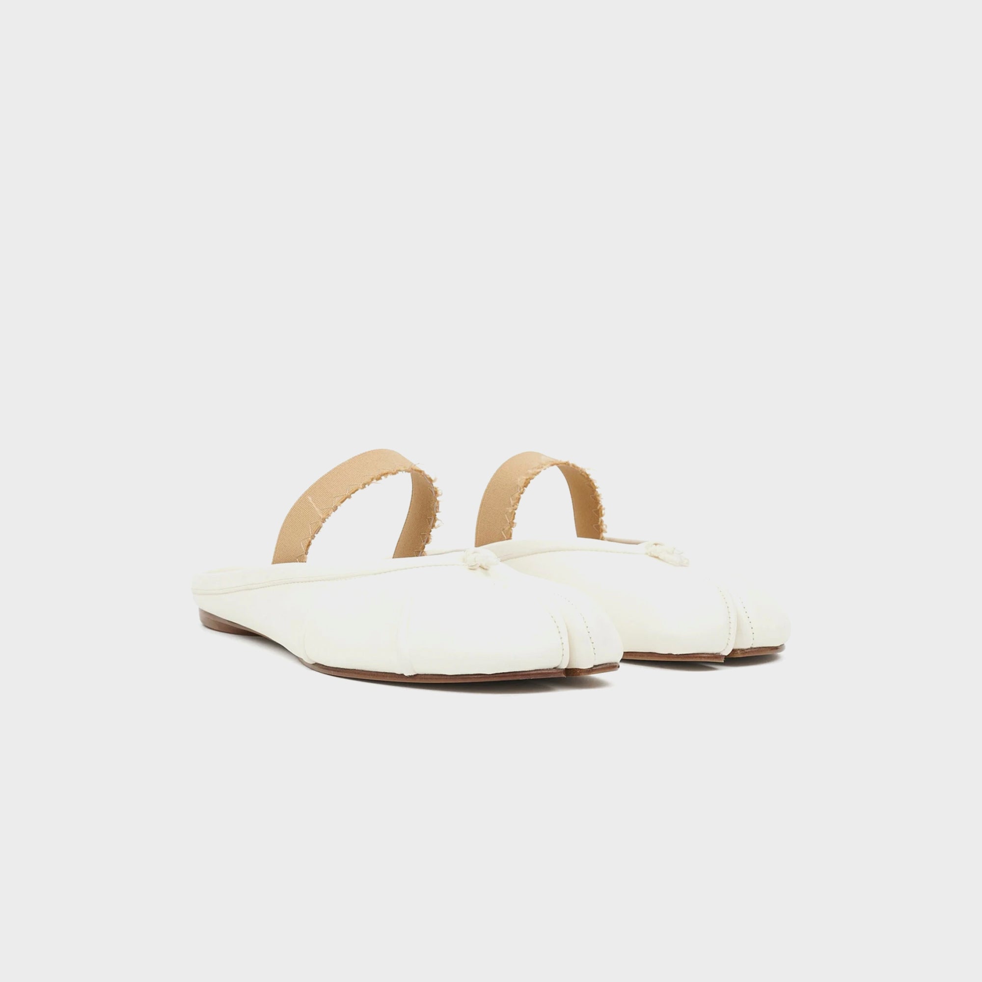 Maison Margiela Tabi Leather Ballerina Mules | Black | FARFETCH