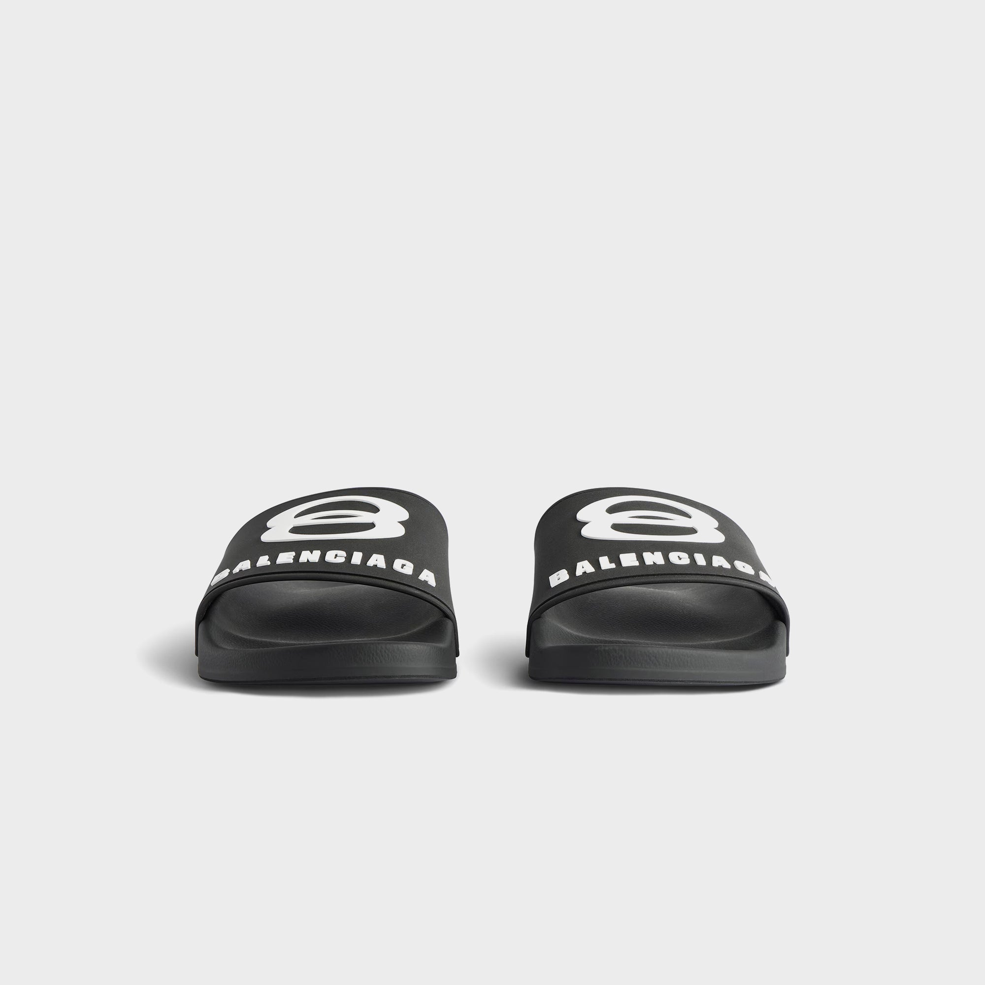 【送関込】BALENCIAGA☆バレンシアガ Pool Slide Balenciaga Pool Slide Slide Slippers Women's Black - POIZON