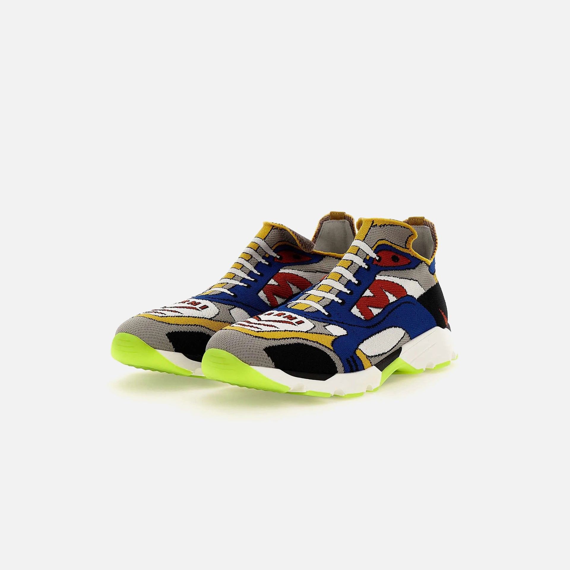 Marni Sneakers - New Jacquard Blue / White / Red