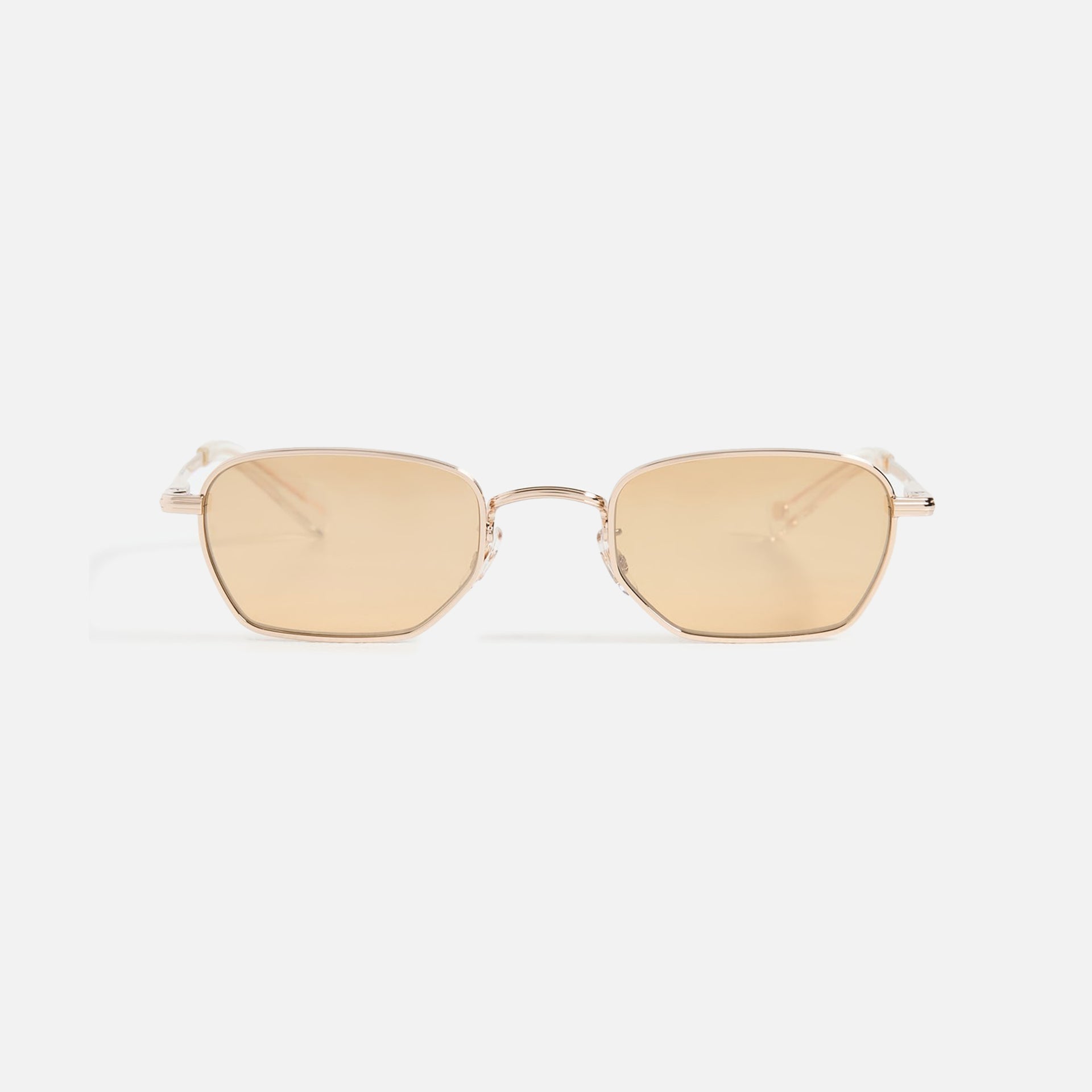 Garrett Leight Holly 48 Sunglasses - Gold / Crystal / Halo Mirror