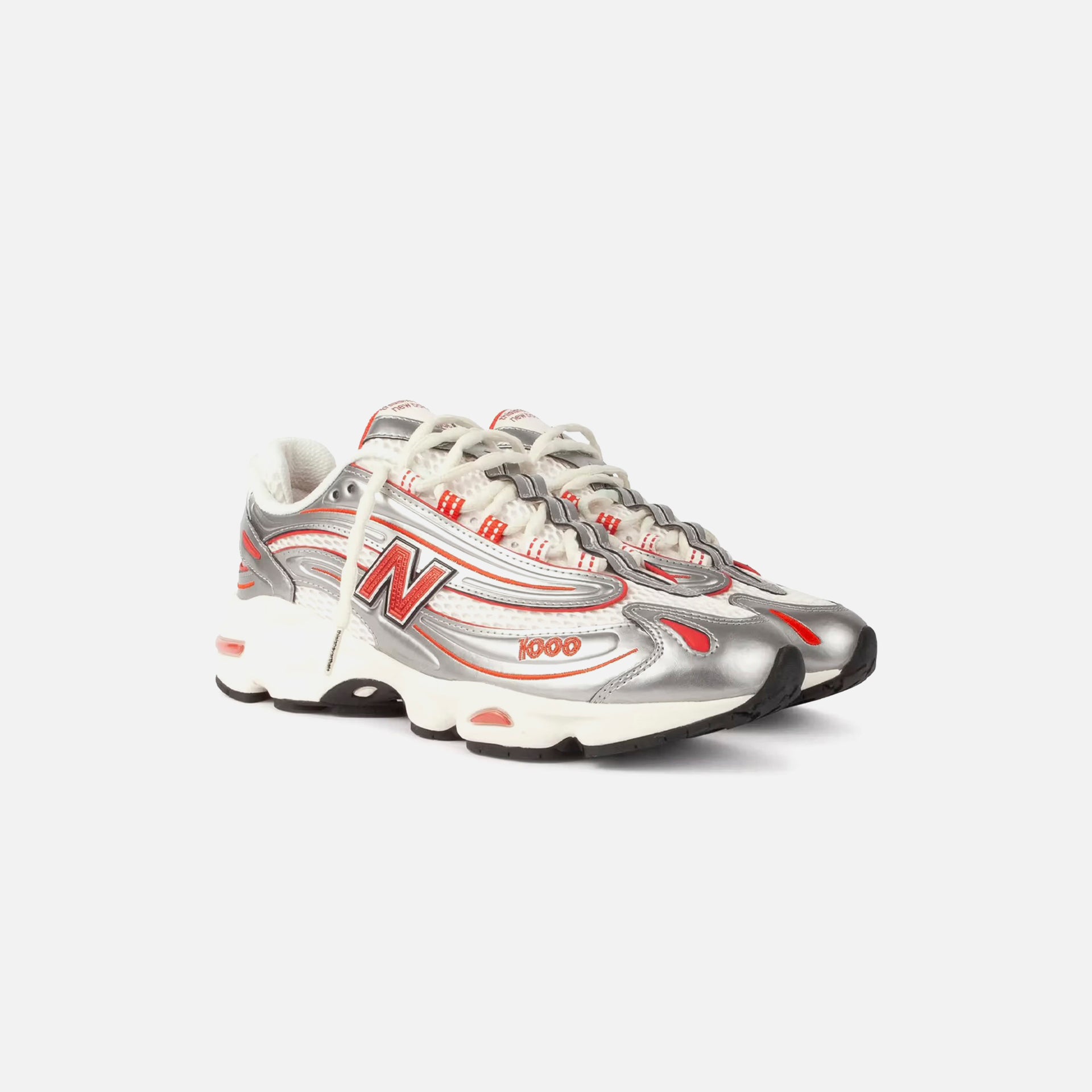 New Balance x This is Never That M1000 -  Metallic Silver / Red