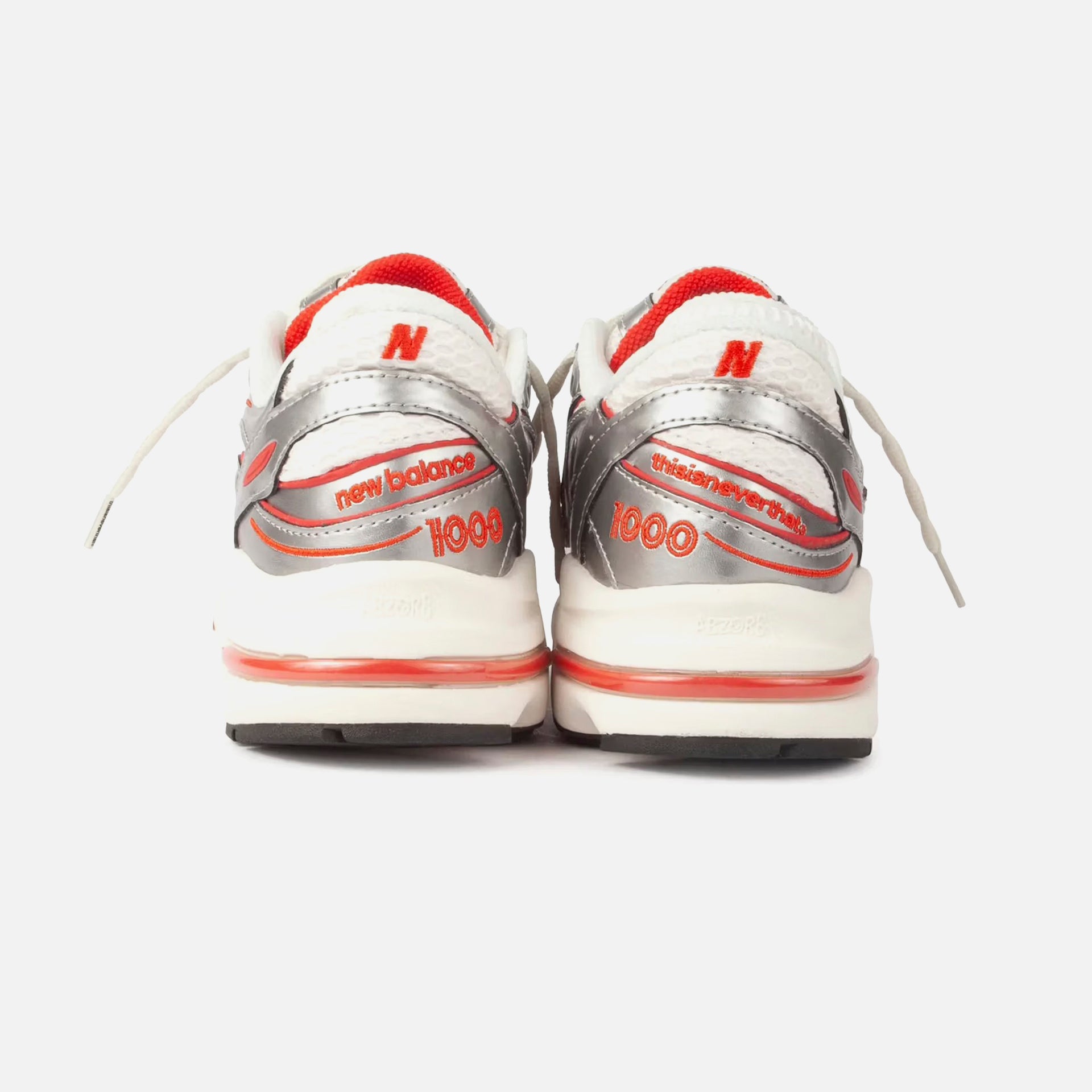 New Balance x This is Never That M1000 -  Metallic Silver / Red