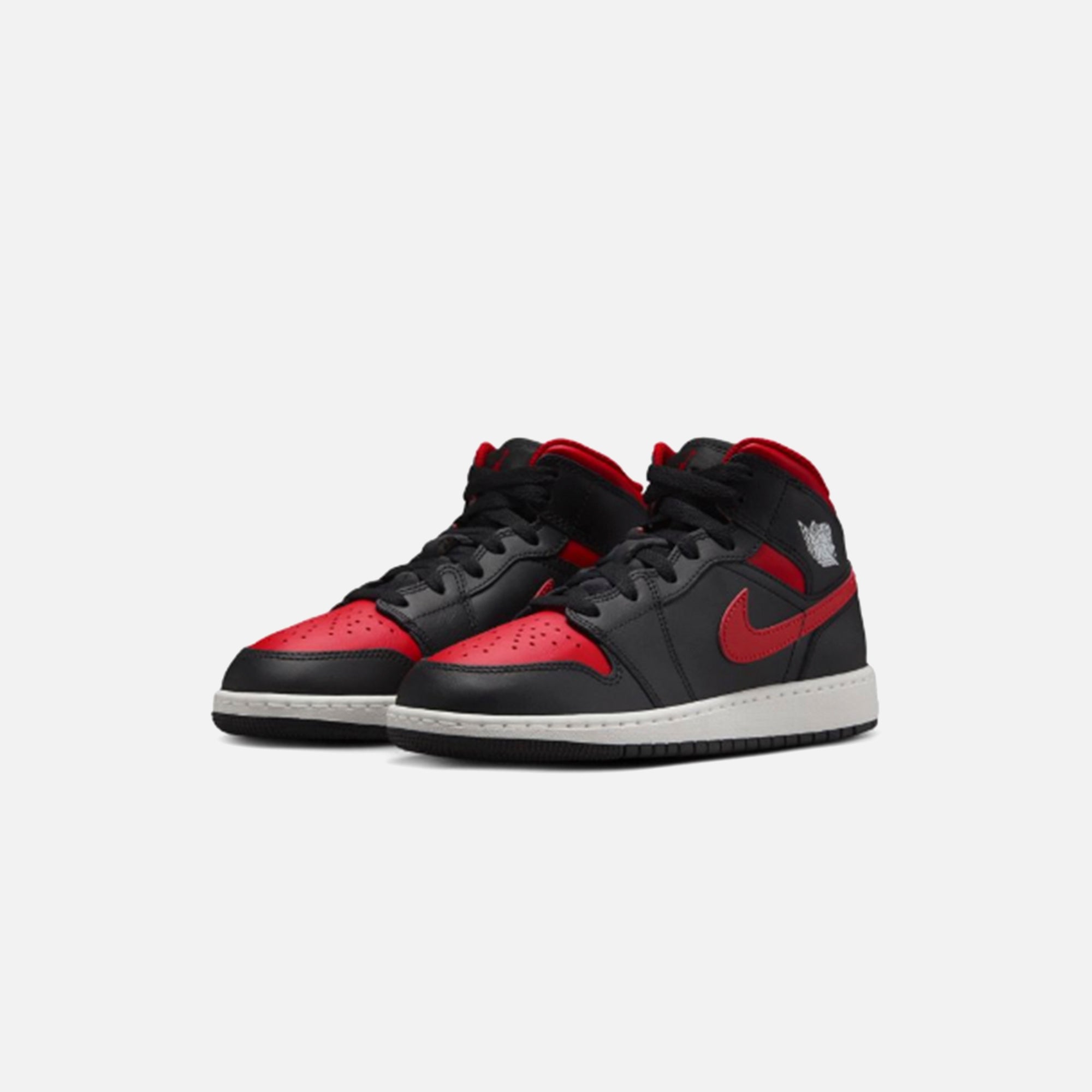 Jordan GS Air Jordan 1 Mid Bg - Black / Varsity Red / Summit