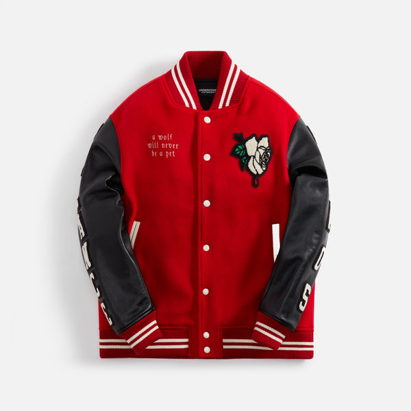 Undercover | H.Lorenzo|Balance Varsity Jacket (UC2C4206-1-RED), 3 / Red