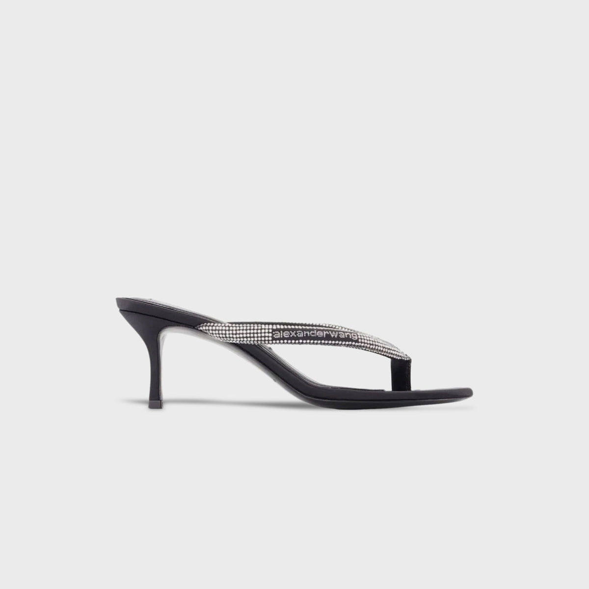 Alexander Wang Courtney Thong Logo Sandal - Black / Silver