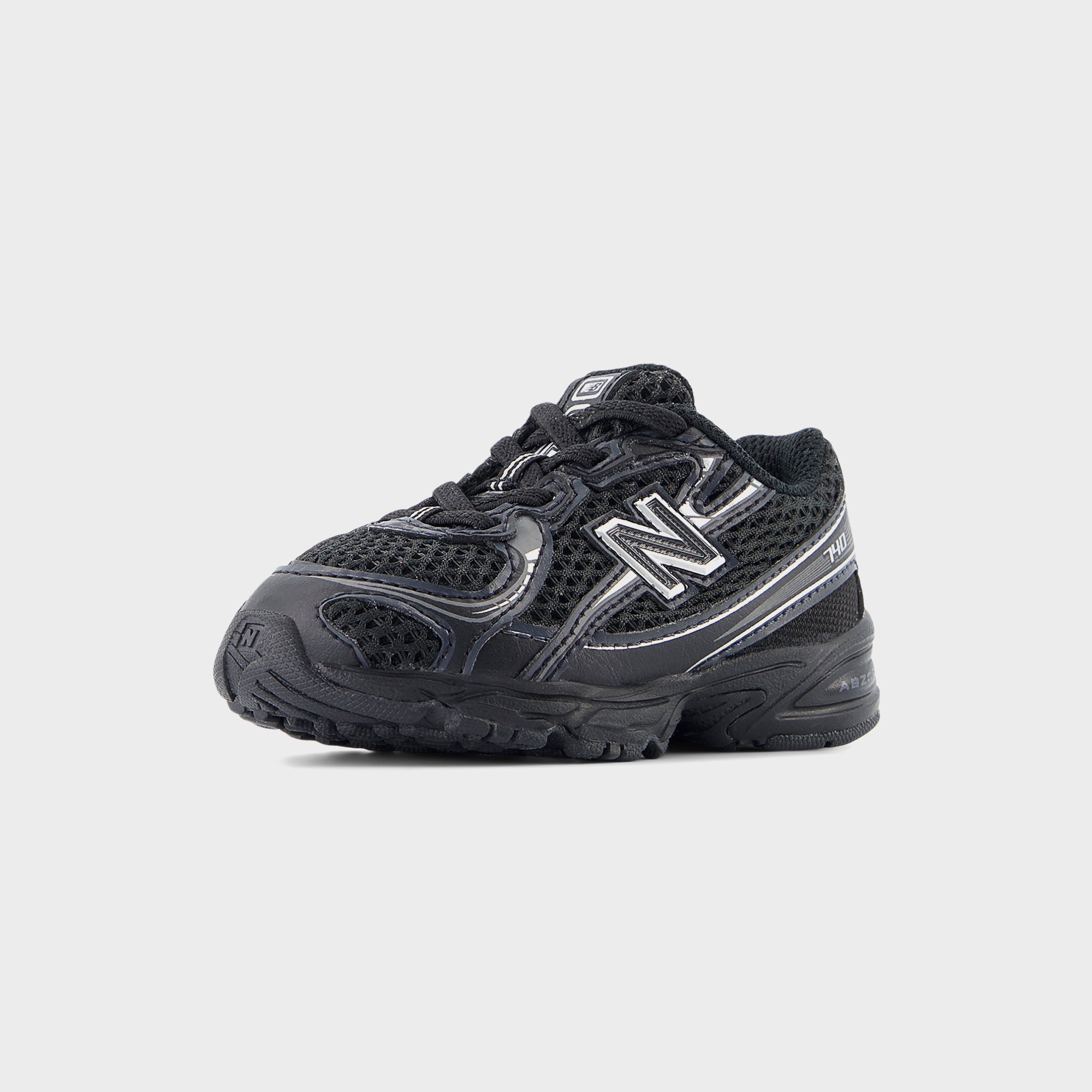 New Balance TD 740 Bungee Lace - Black / Silver Metallic – Kith