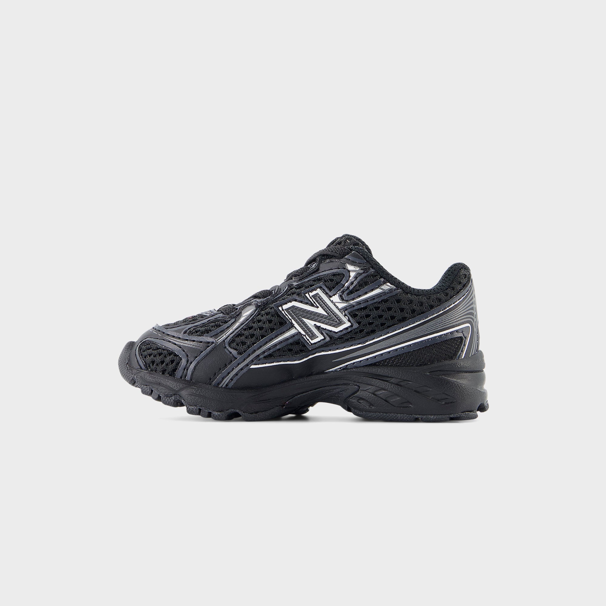 New Balance TD 740 Bungee Lace - Black / Silver Metallic – Kith
