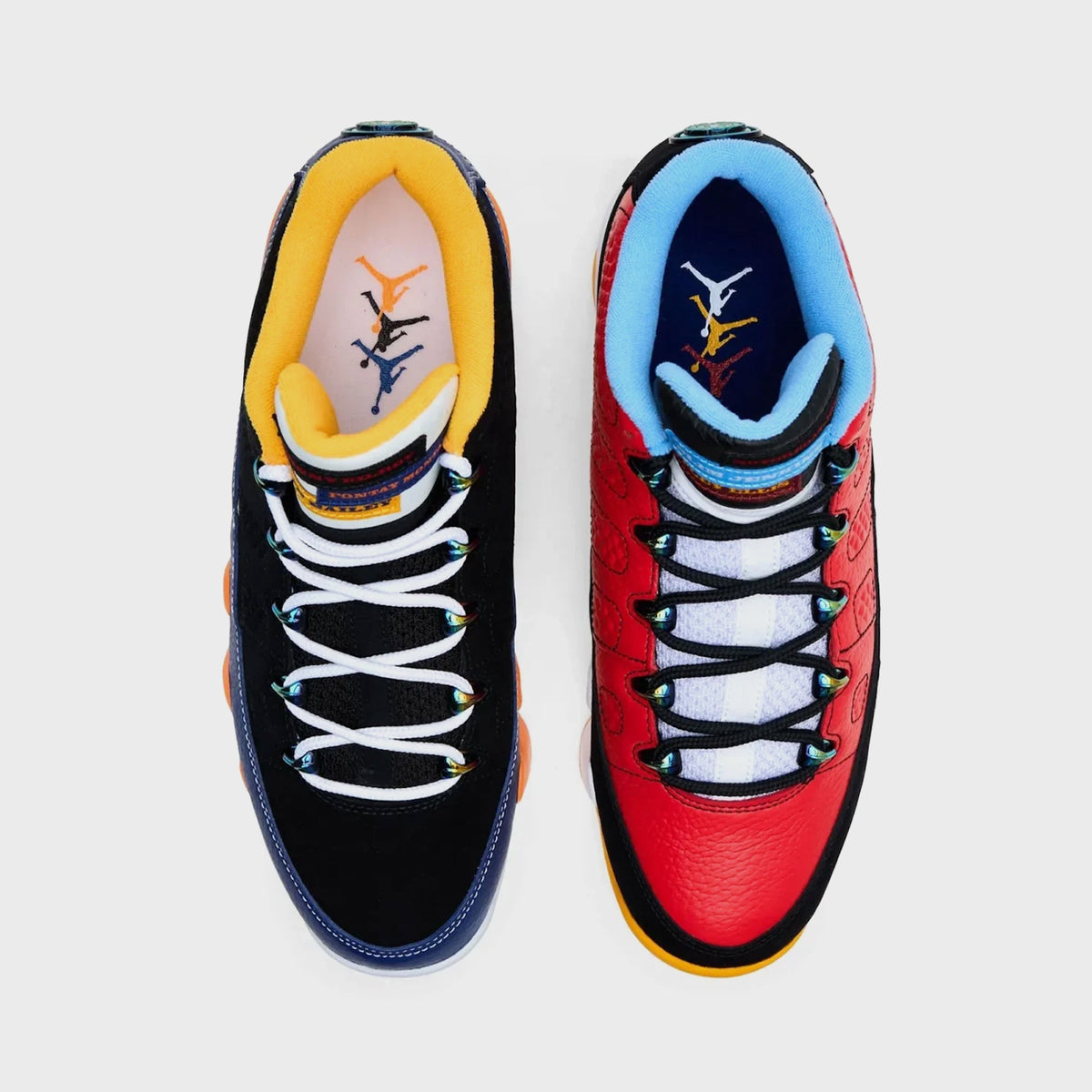 Jordan Air Jordan 9 Low - Black / University Blue / University Gold / Dark Cayenne / Challenge Red / Deep Royal Blue