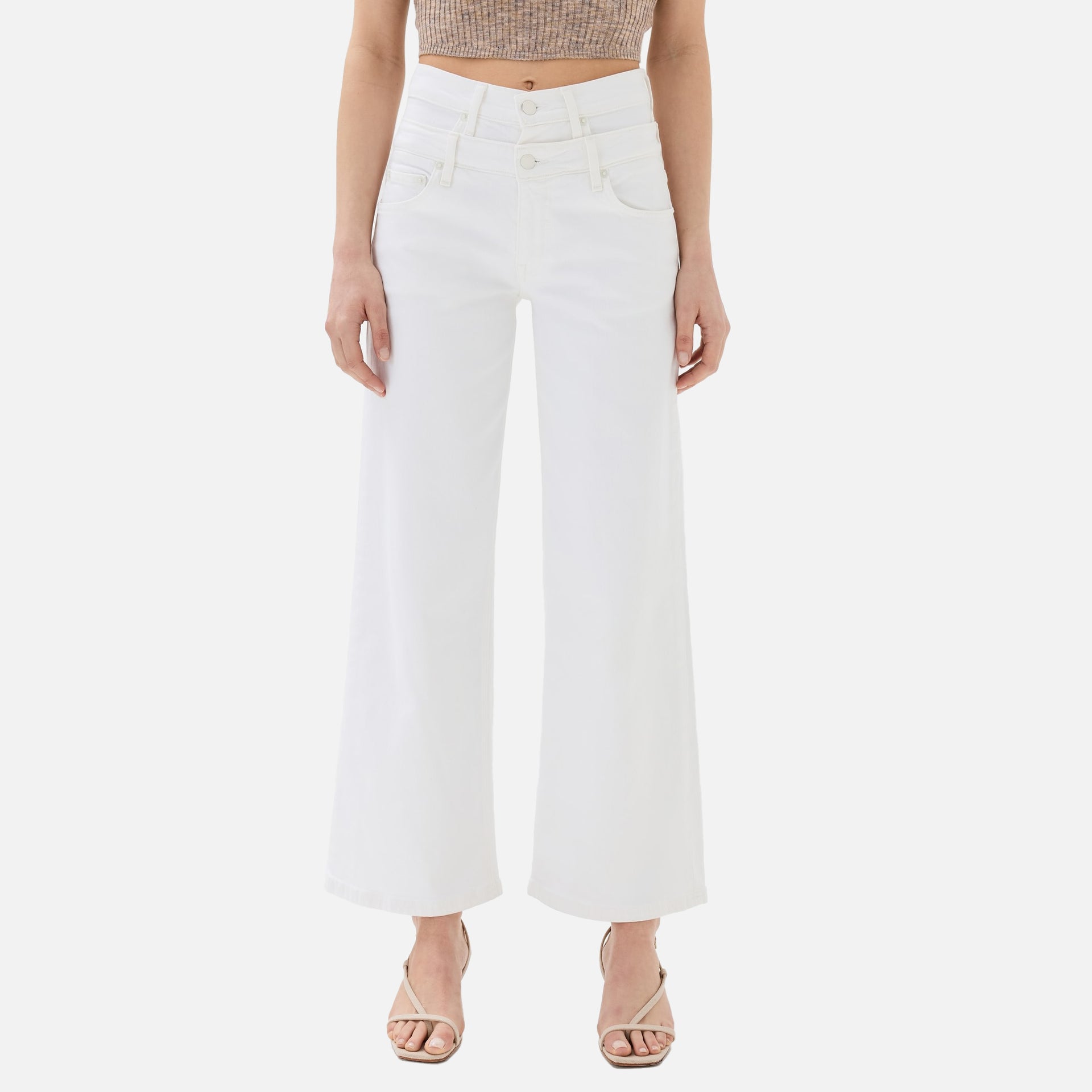 SIMKHAI Kove Double Waistband Jean - White