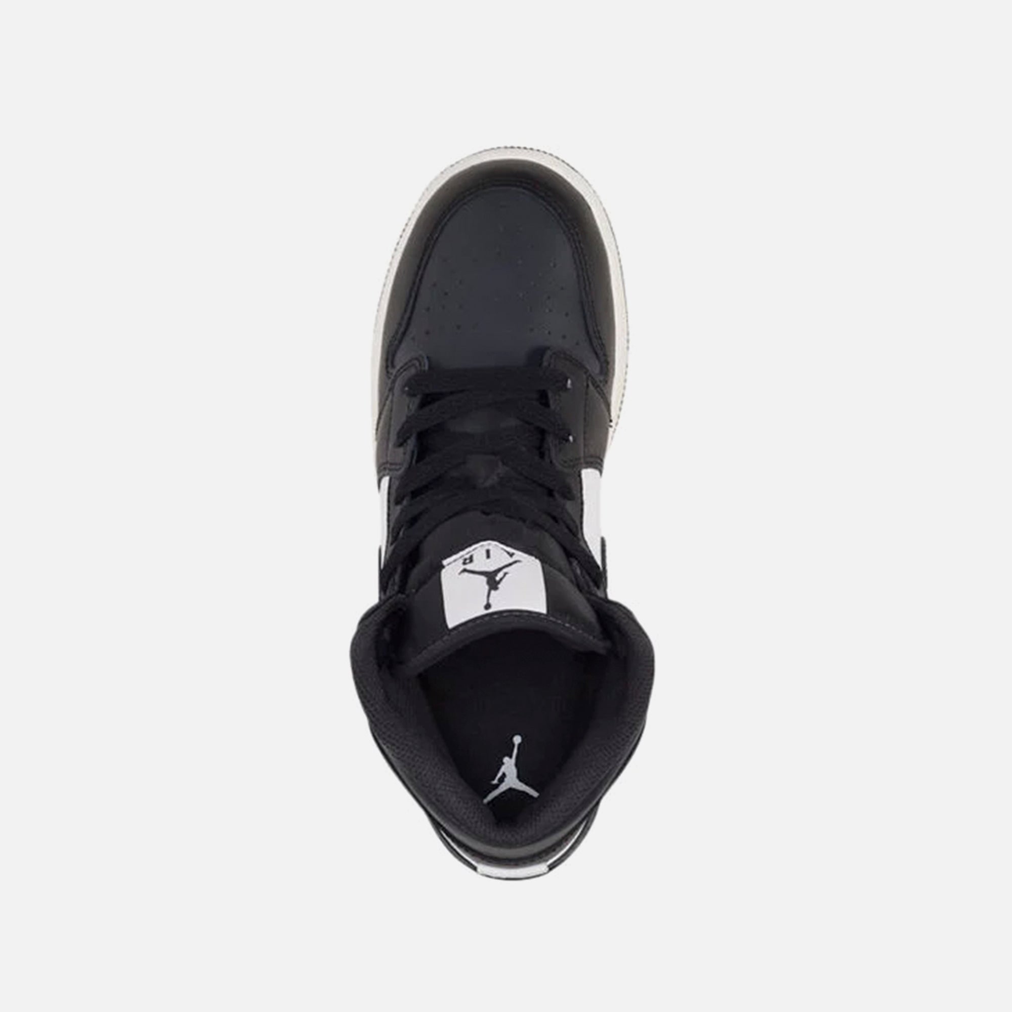 国内配送 NIKE AIR JORDAN 1 MID BLACK/OFF NOIR-SUMMIT WHITE NEW* Men NIKE AIR JORDAN 1 MID BLACK/OFF NOIR-SUMMIT WHITE