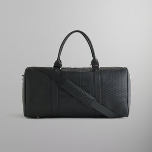 UrlfreezeShops Duffle Bag with Monogram Deboss in Saffiano Leather - Black