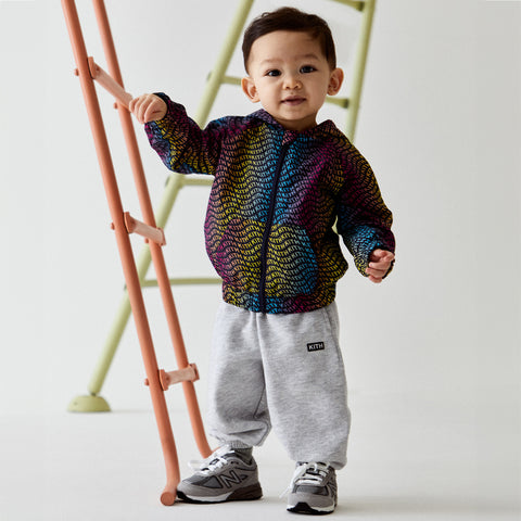 Activewear for babies including matching track suits from Kith Kids Spring Active 2024. 