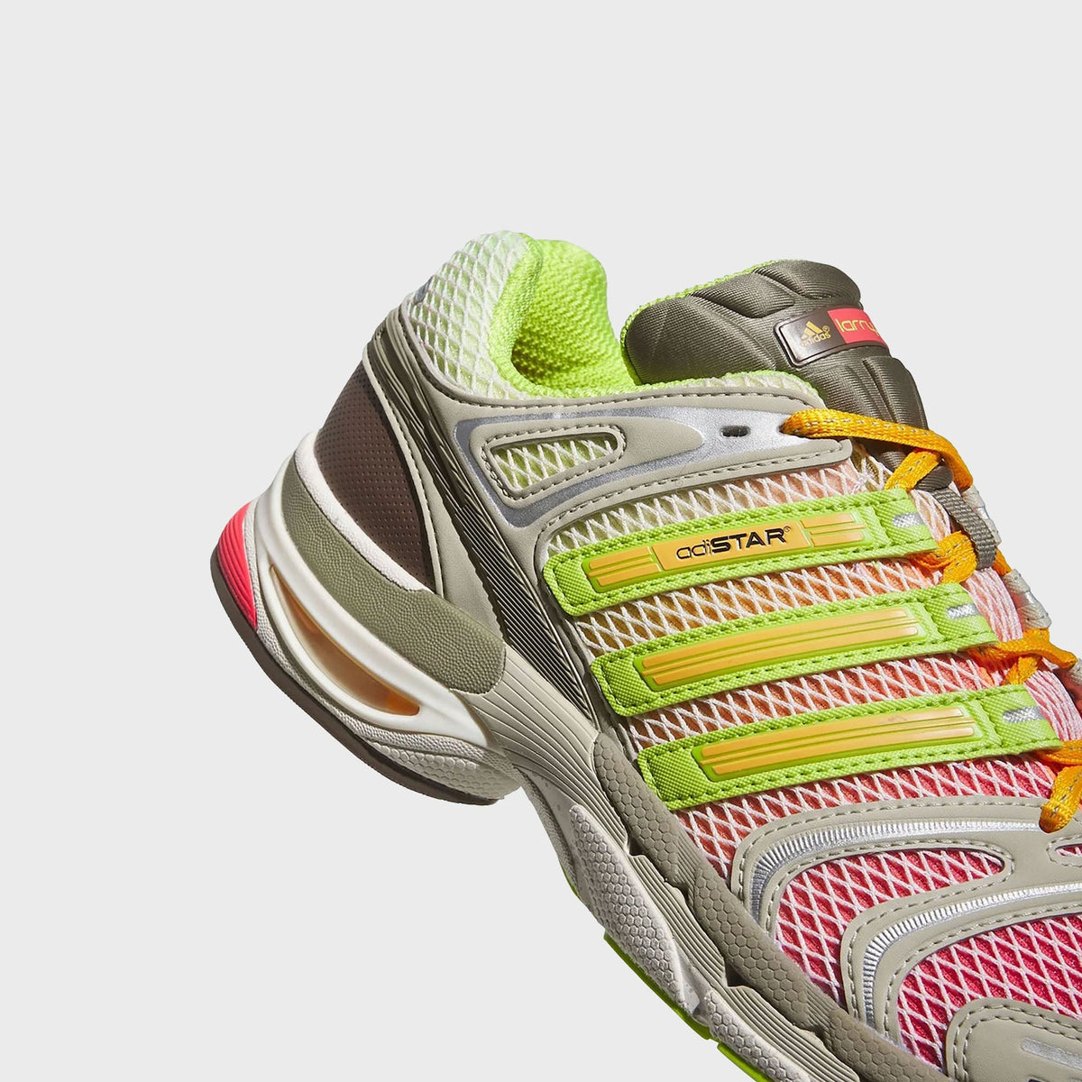 adidas x Larry June Adistar Control 5 - Semi Lucid Red / Semi Solar Slime / Clay