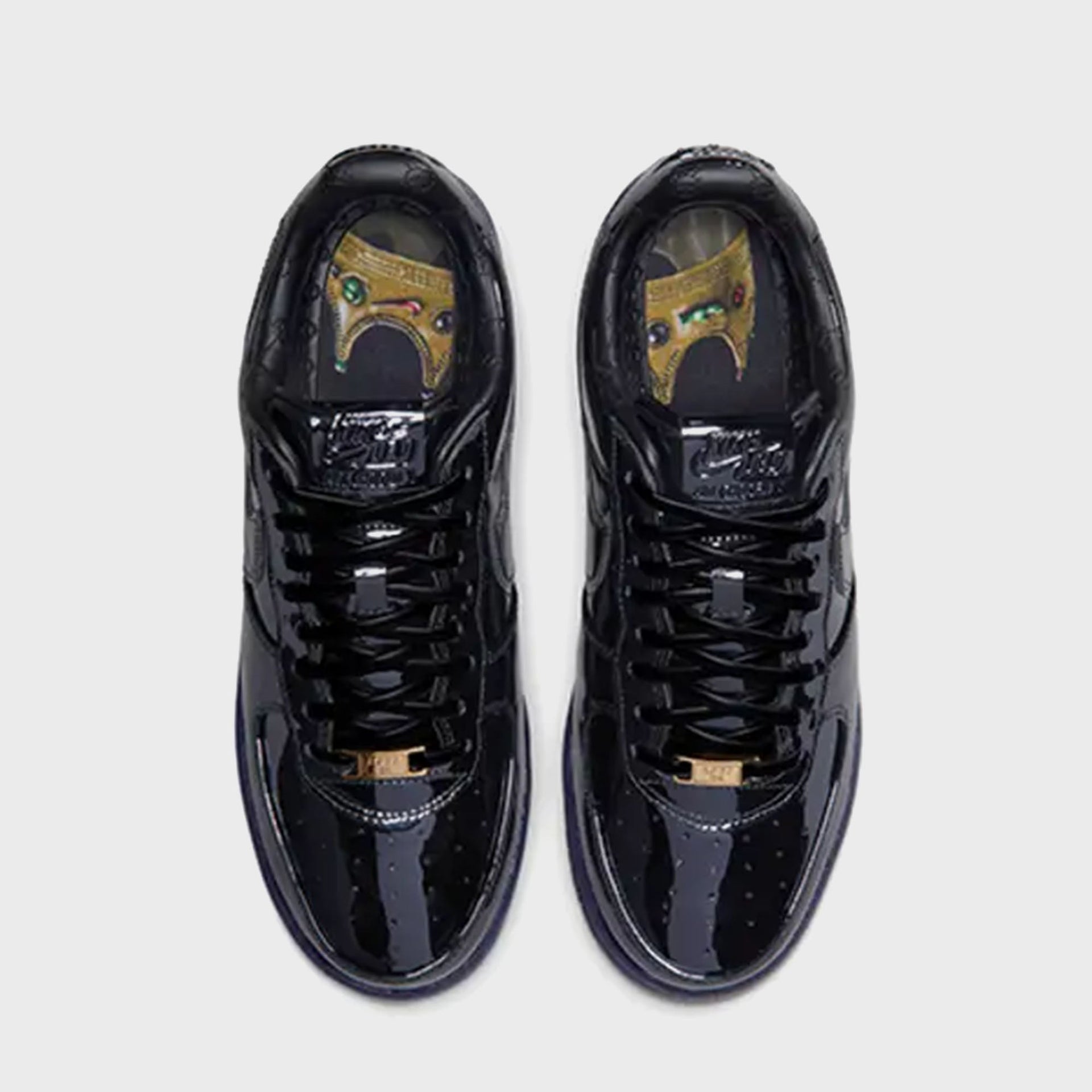 Nike x LeBron James Air Force 1 Low - Black / Black / Metallic Gold