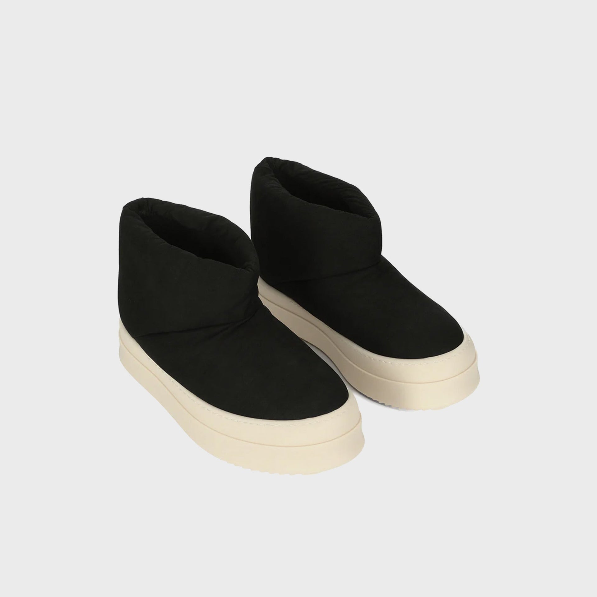 Rick Owens WMNS Mega Bumper Low Lunar Boots - Black / Milk / Milk