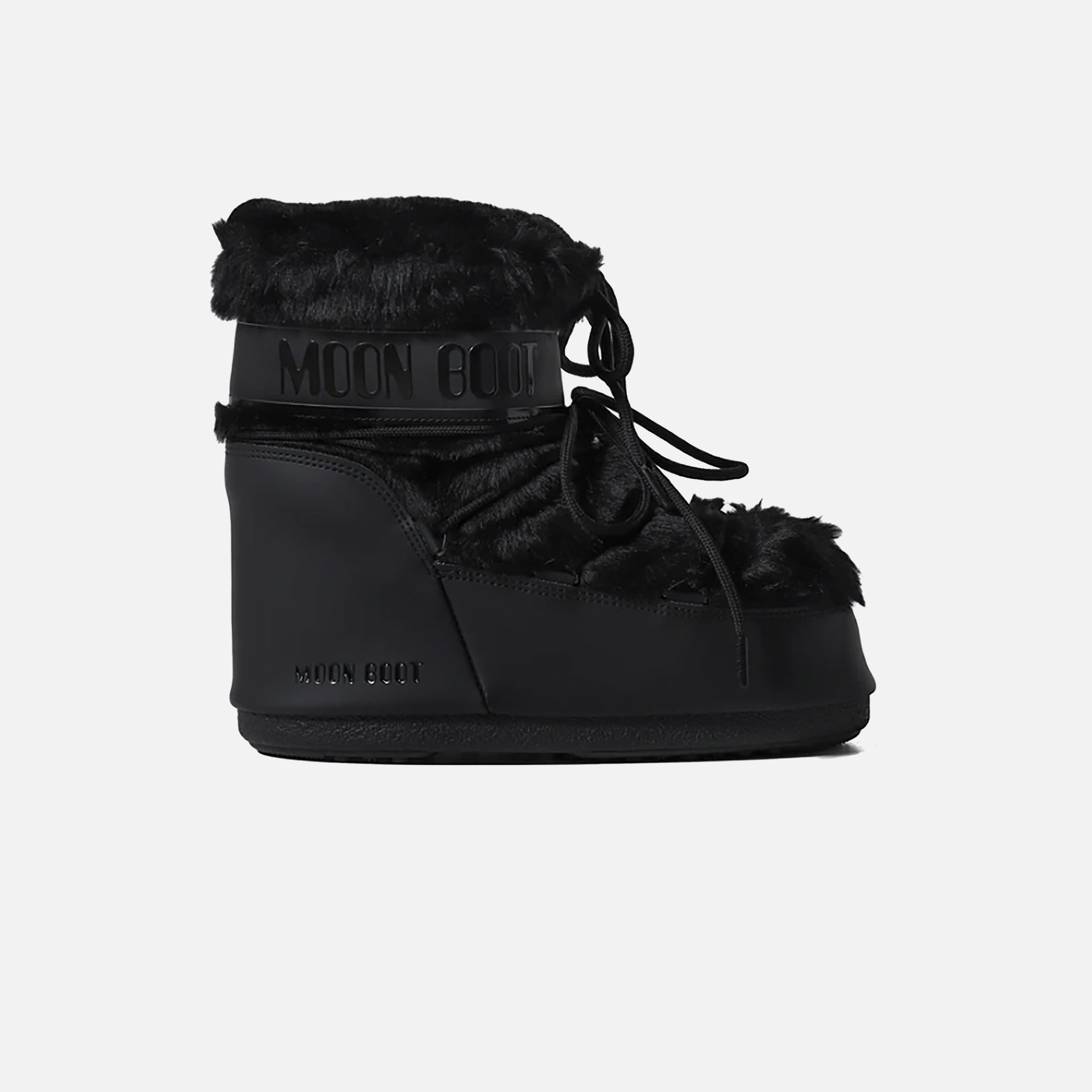 Moon Boot Icon Low Faux Fur - Black