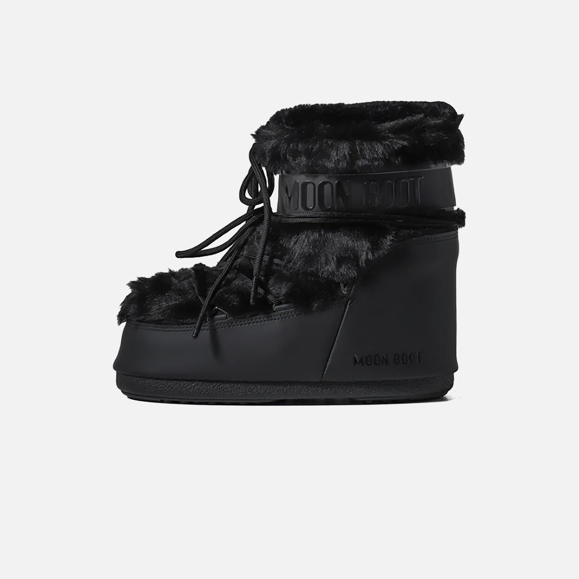 Moon Boot Icon Low Faux Fur - Black