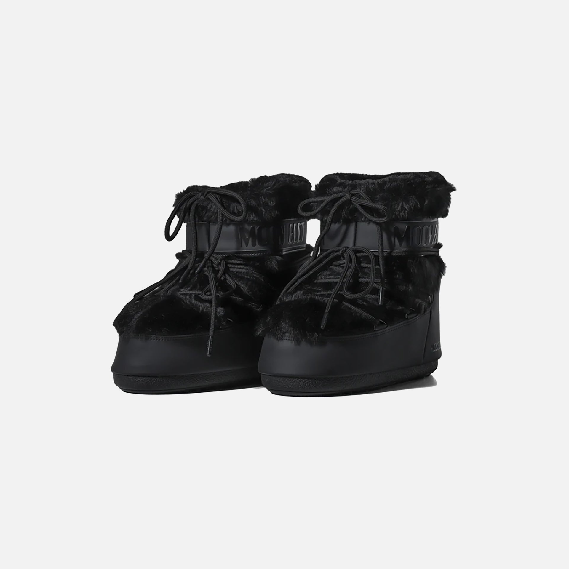 Moon Boot Icon Low Faux Fur - Black