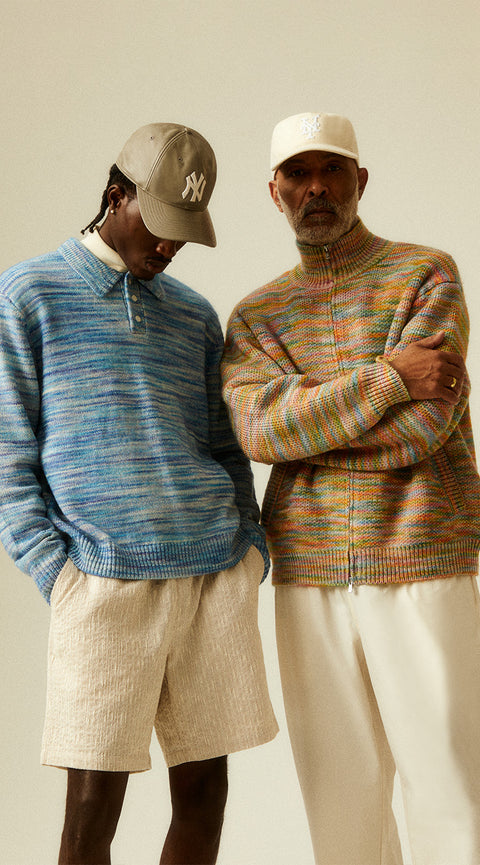 
        Knit sweaters, shorts, and pants from Kith Spring 2024.
      
