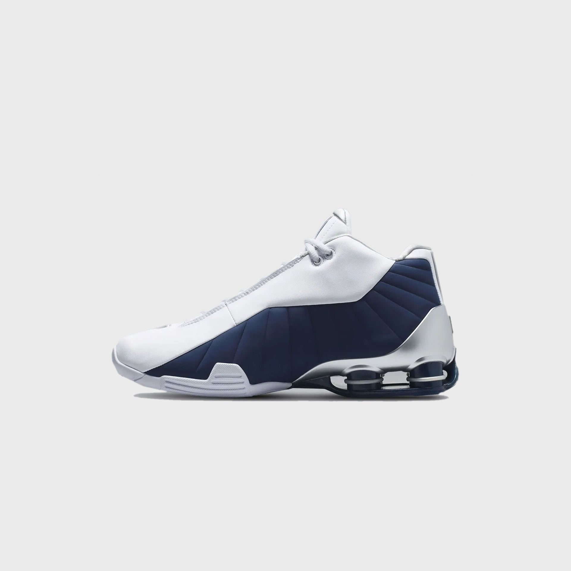 Nike Shox BB4 - White / Midnight Navy / Metallic Silver