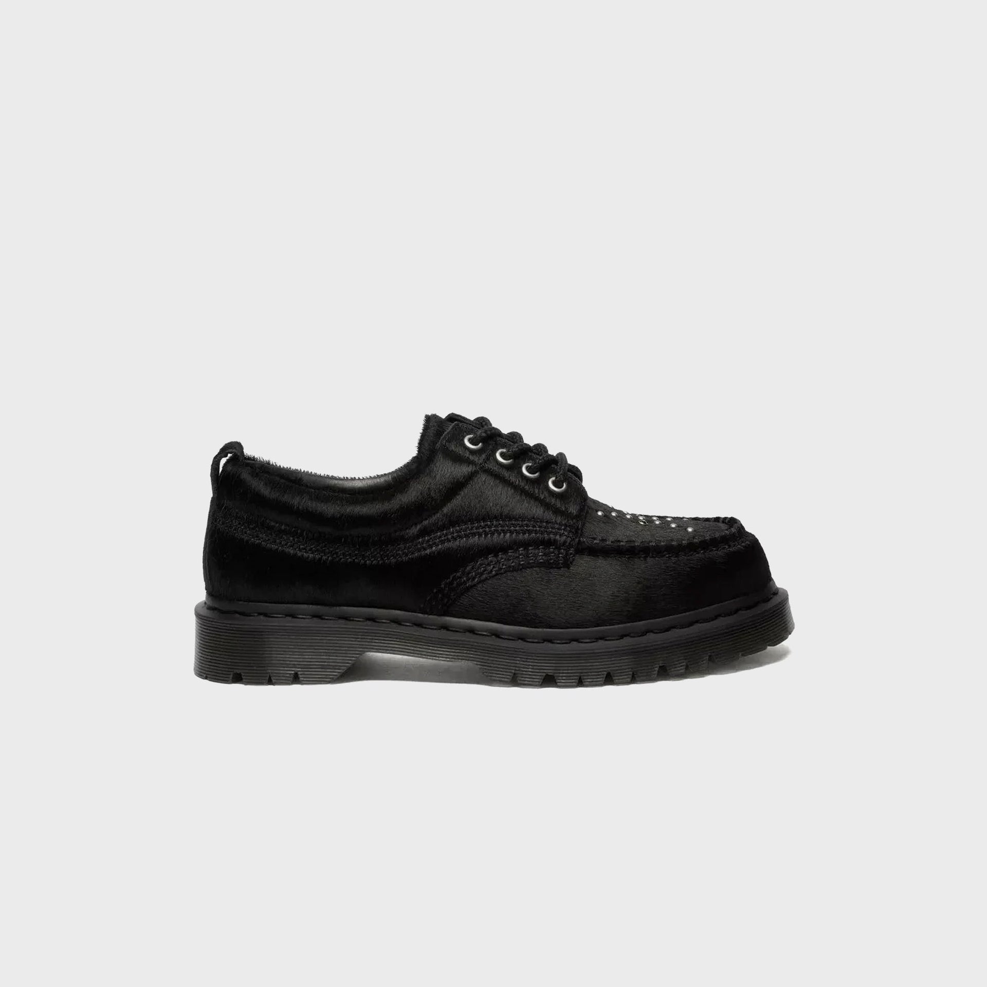 Dr. Martens Lowell Studded Analine Leather Moc Toe - Black Analine