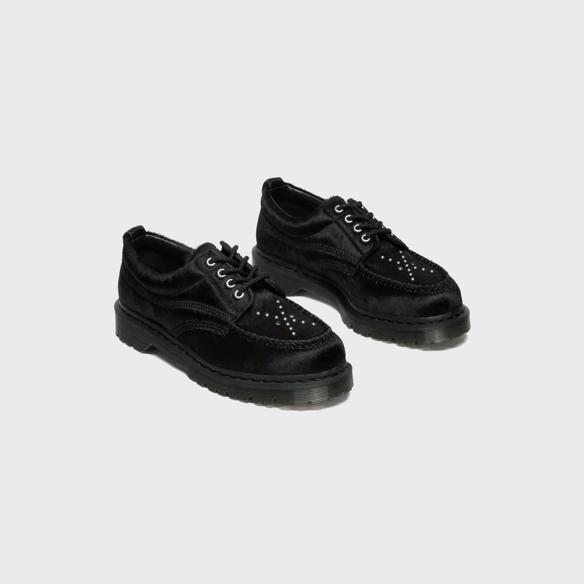 Dr. Martens Lowell Studded Analine Leather Moc Toe - Black Analine