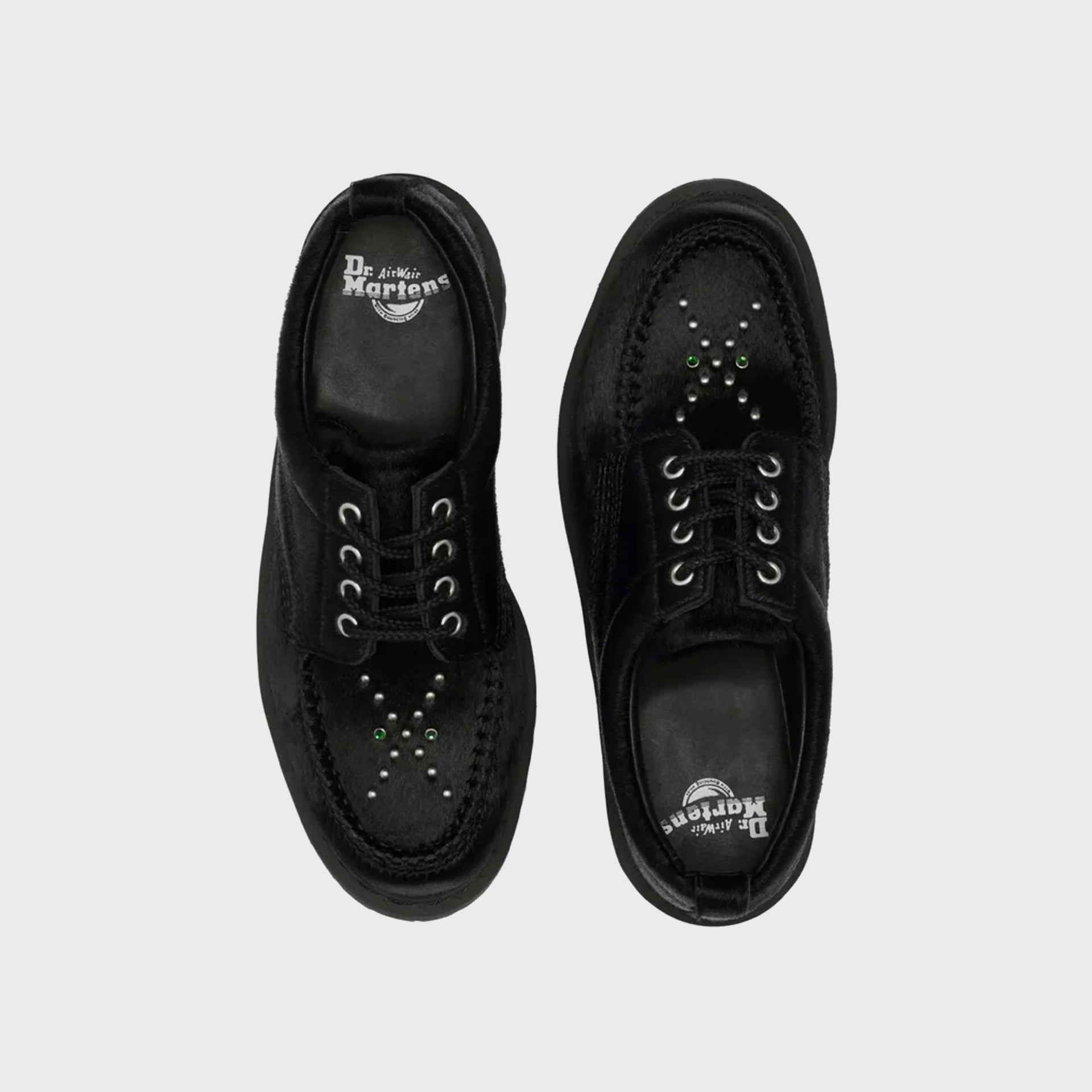 Dr. Martens Lowell Studded Analine Leather Moc Toe - Black Analine