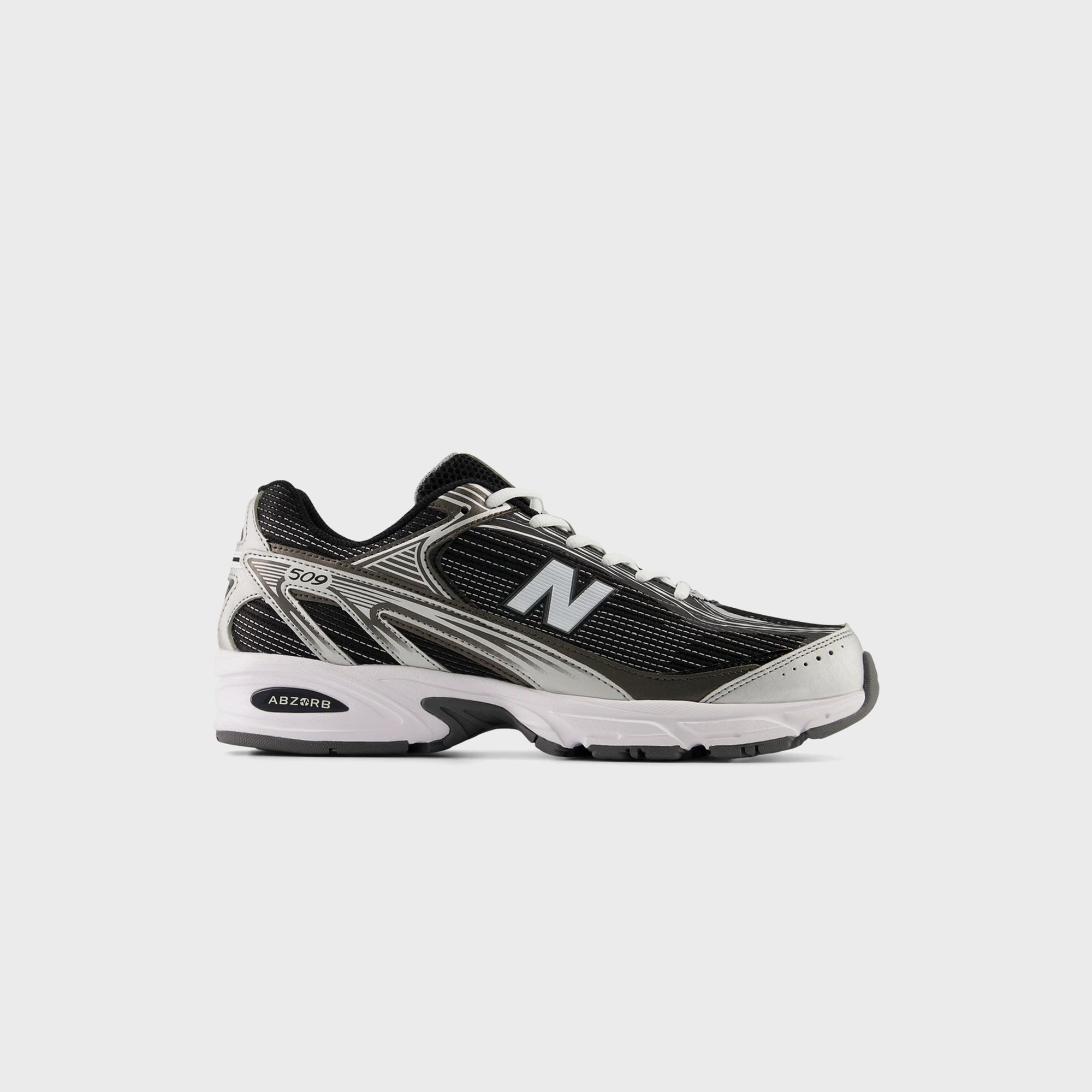New Balance 509 - Black / White / Silver Metallic – Kith