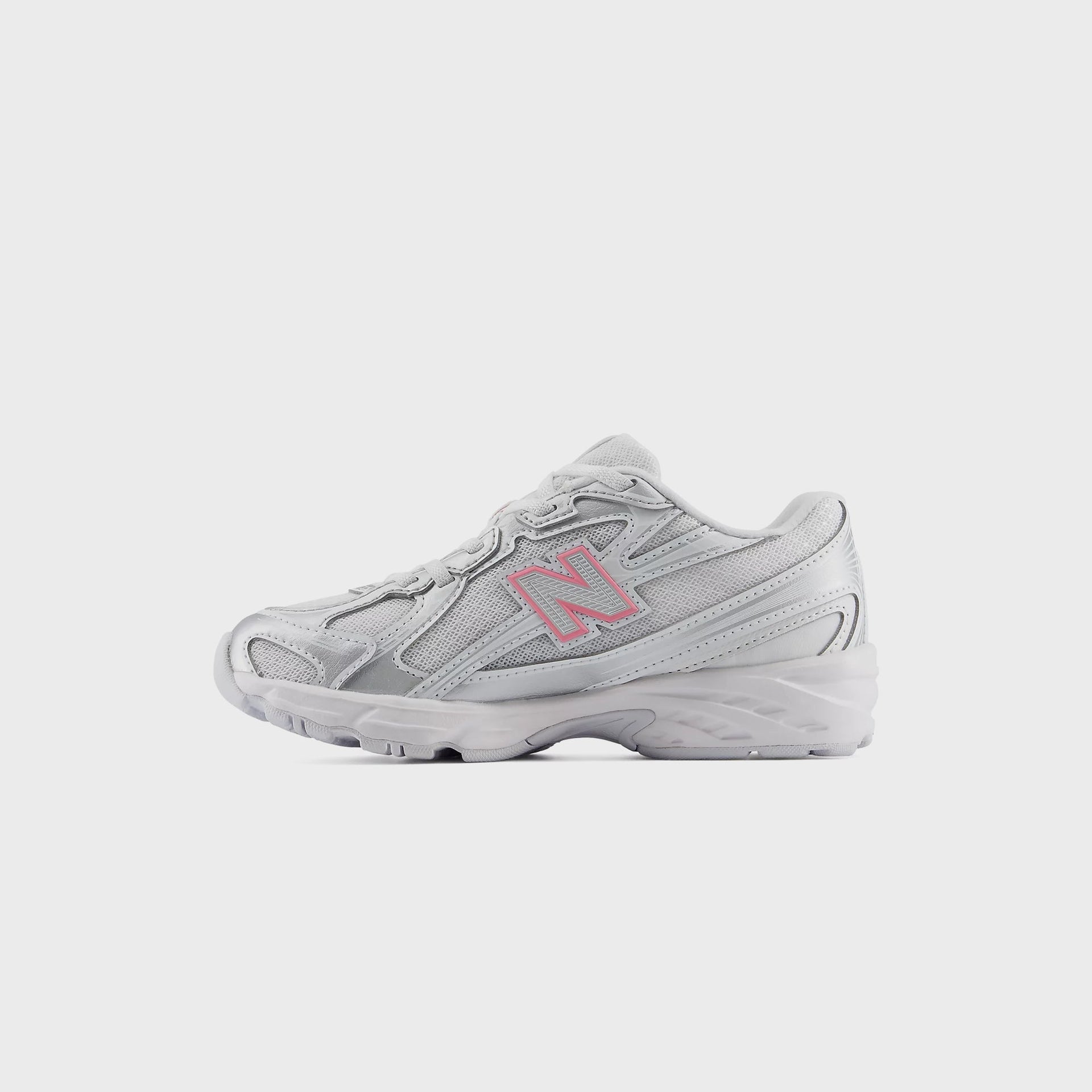 New Balance PS 740 Bungee Lace - Silver Metallic / Signal Pink