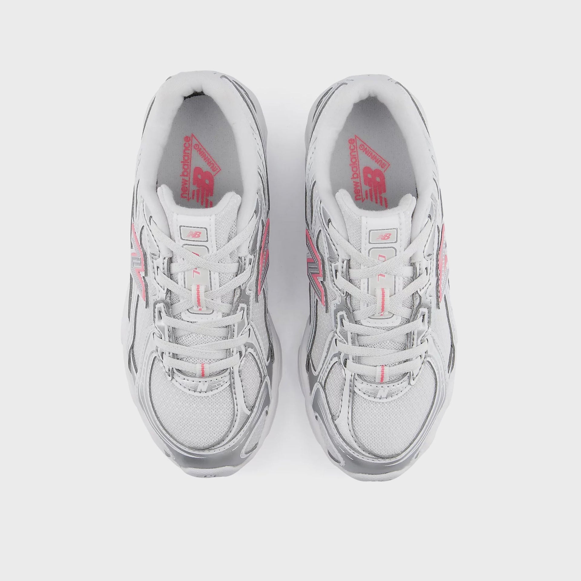 New Balance PS 740 Bungee Lace - Silver Metallic / Signal Pink