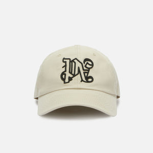 Palm Angels Monogram Cap - Beige / Black