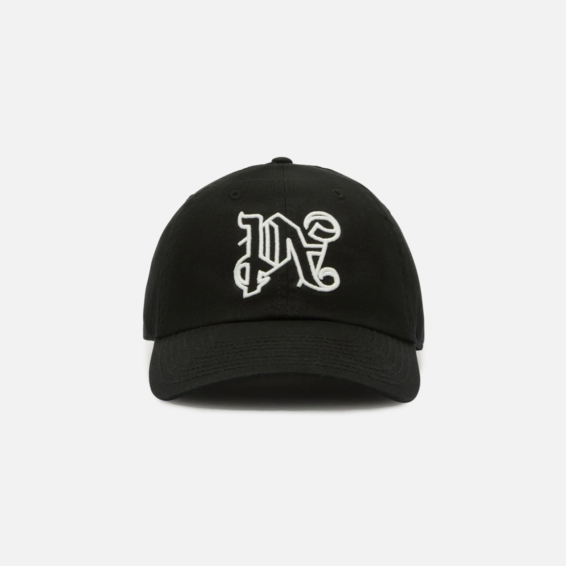 Palm Angels Monogram Cap - Black / White