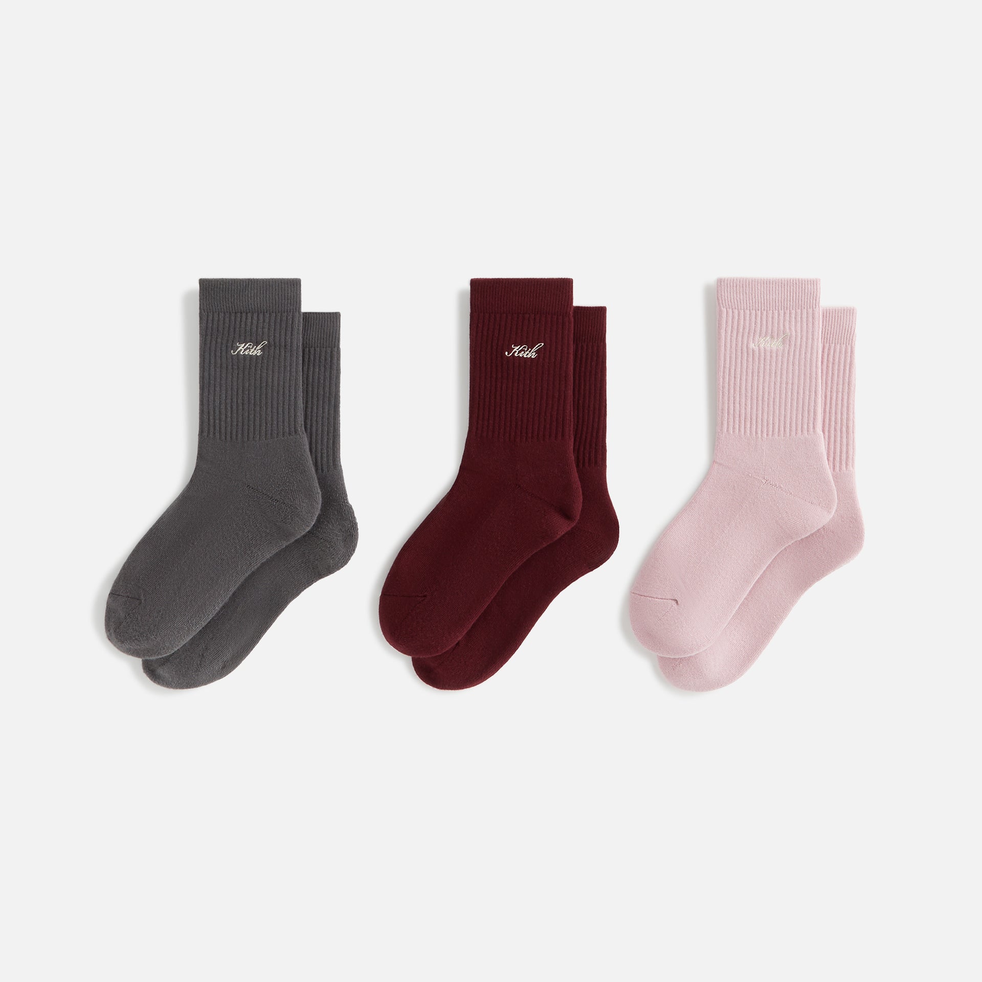 Kith Women Script Classic Crew Socks 3-Pack - Multi