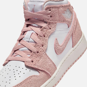 Jordan GS Air Jordan 1 Mid SE - White / Sail / Legend Pink