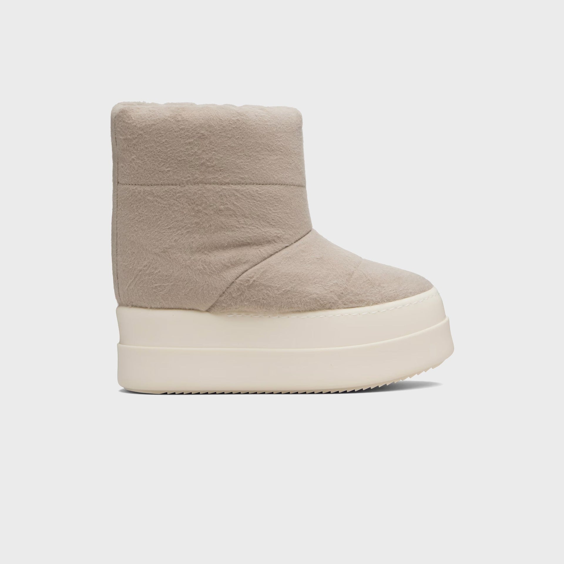 Rick Owens WMNS DRKSHDW Taupe Concordians Mega Bumper Low Lunar Boots - Dirty Pearl / Milk / Milk