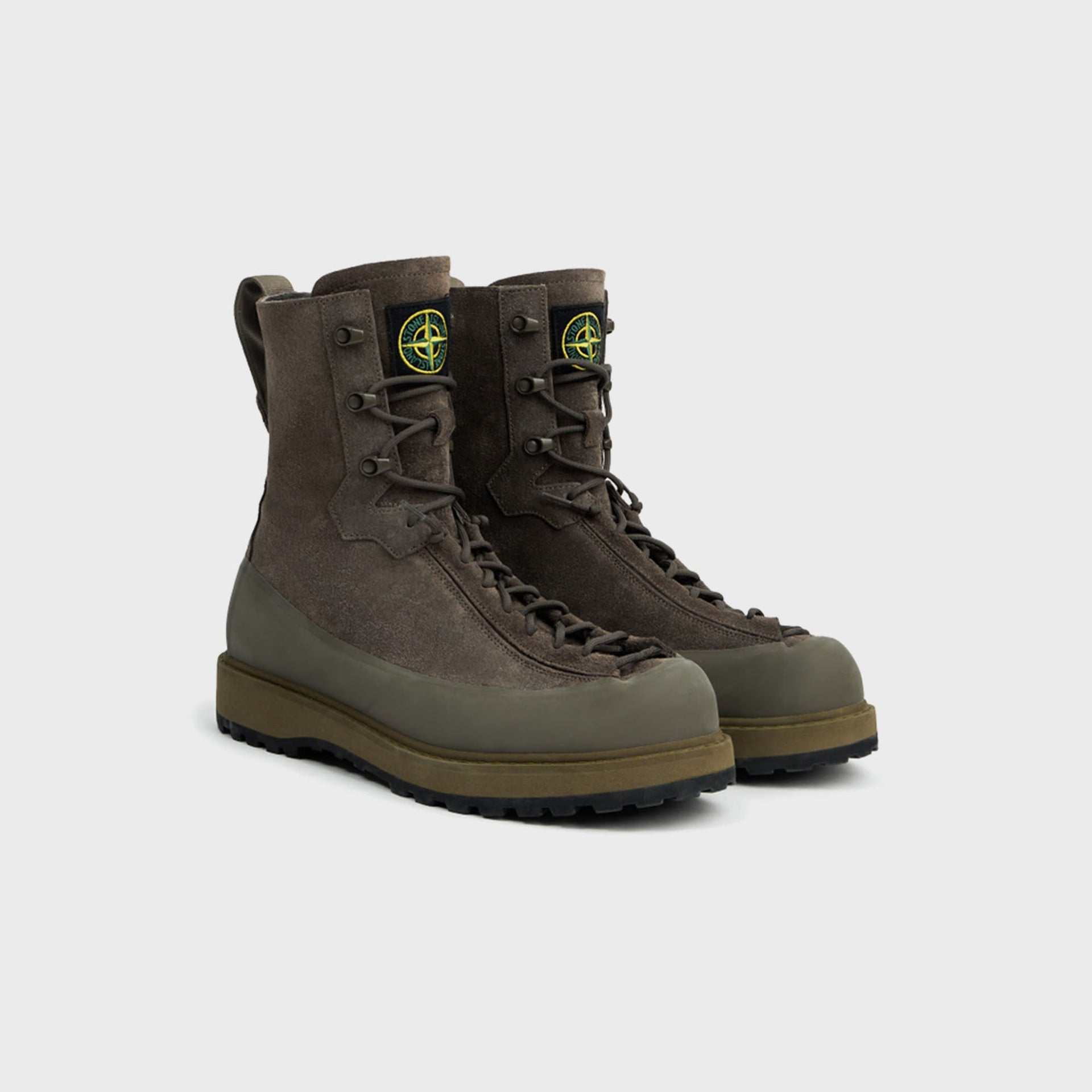 Stone Island Suede Shoes - Military Green