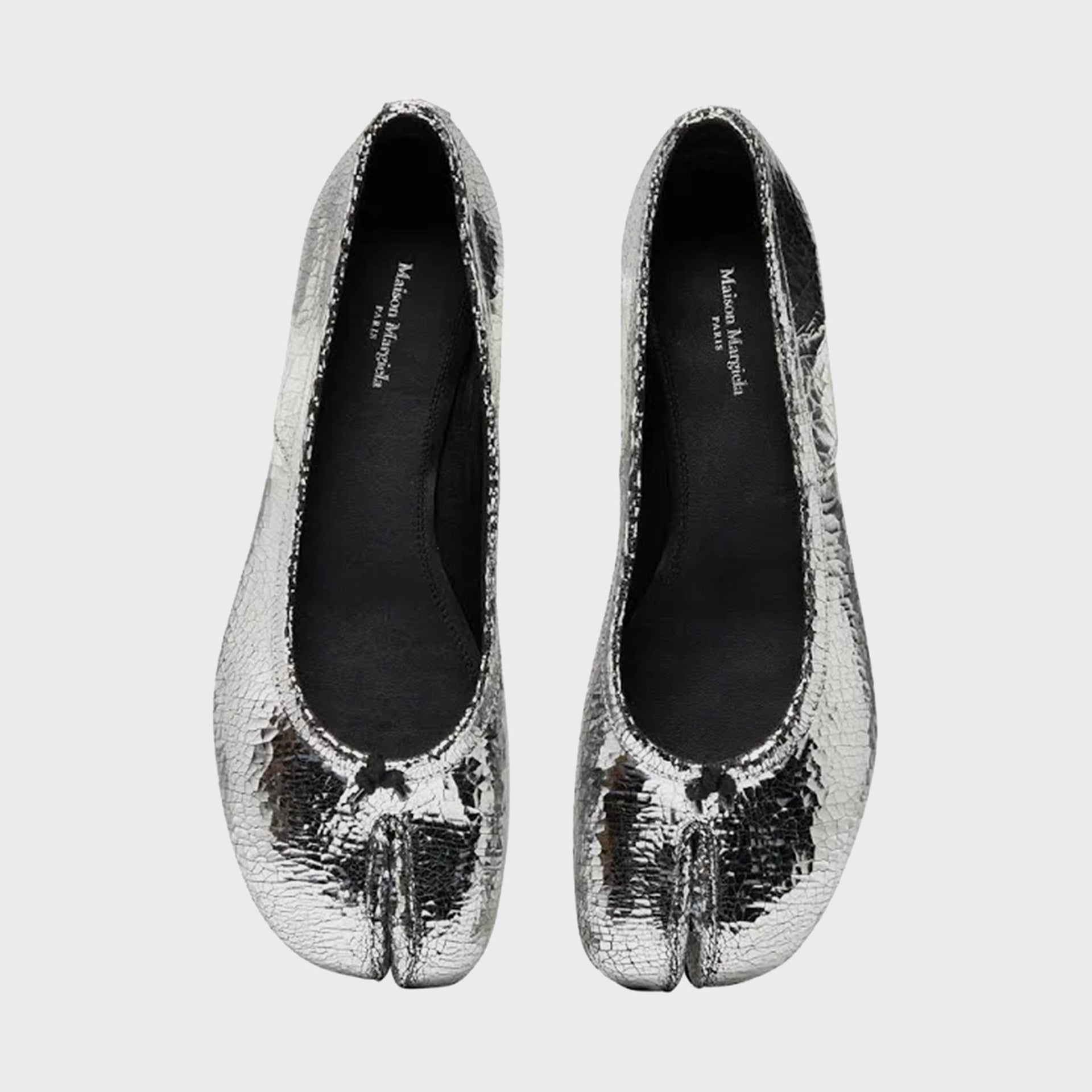 Maison Margiela Tabi Ballerina - Broken Mirror / Elastic Silver / Black