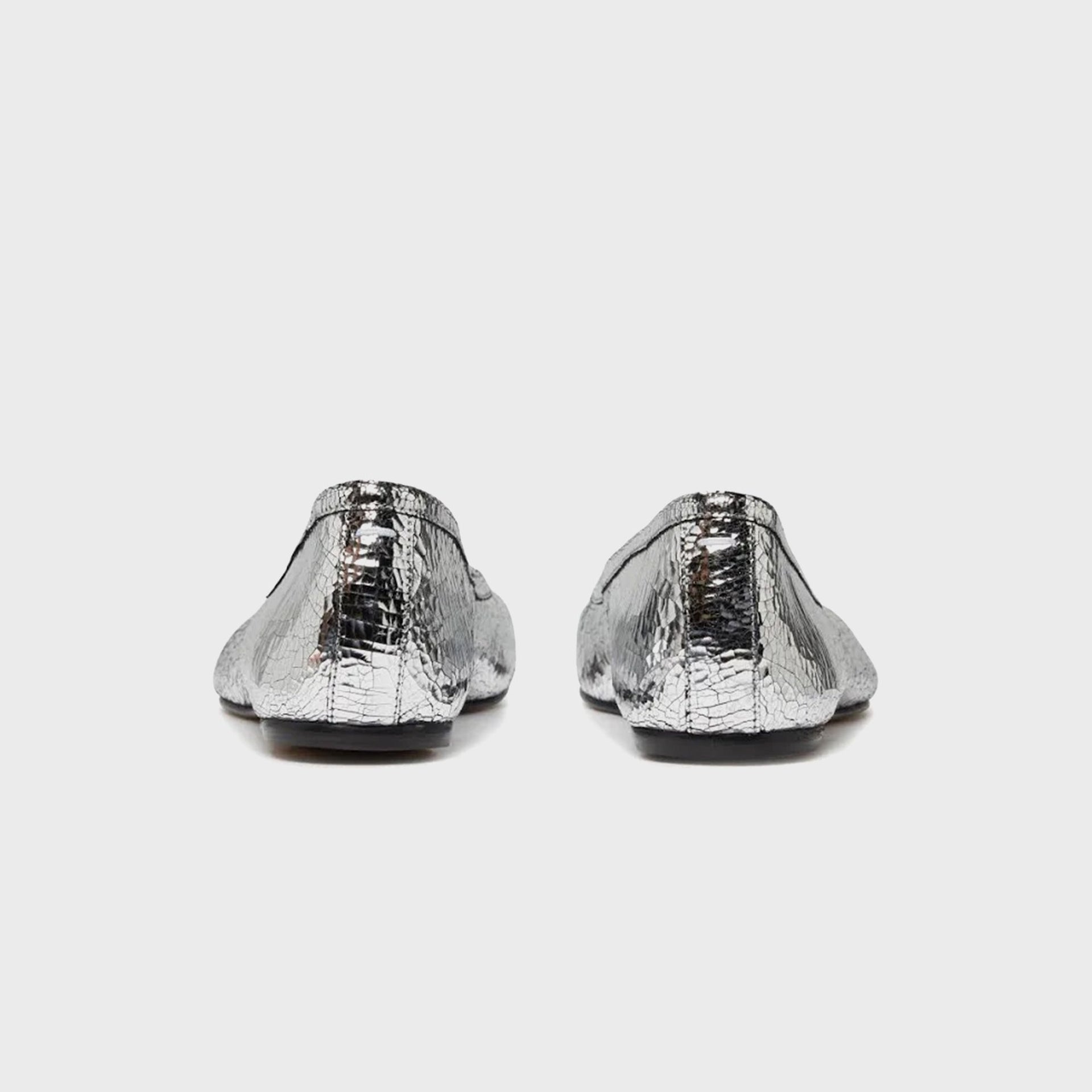 Maison Margiela Tabi Ballerina - Broken Mirror / Elastic Silver / Black