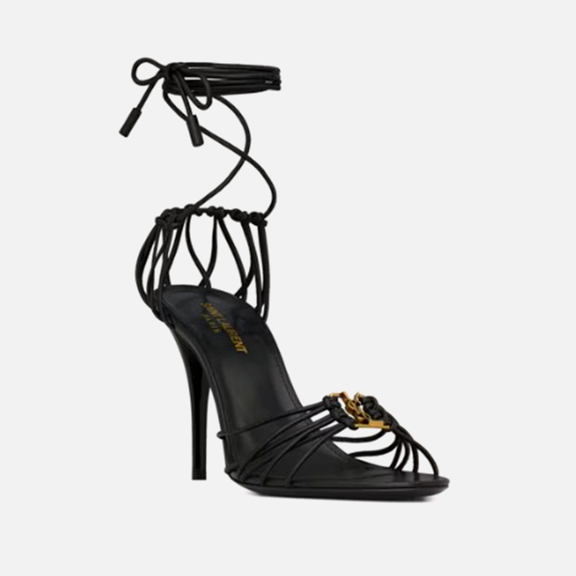 パンプス SAINT LAURENT BLACK BABYLONE 90 PUMPS Babylone Breteuil 90 leather slingback pumps in black