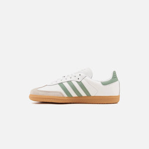 adidas Kids Samba OG - Cloud White / Silver Green / Gum