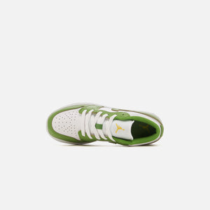 Nike GS Air Jordan 1 Low SE - White / Chlorophyll / Lightning