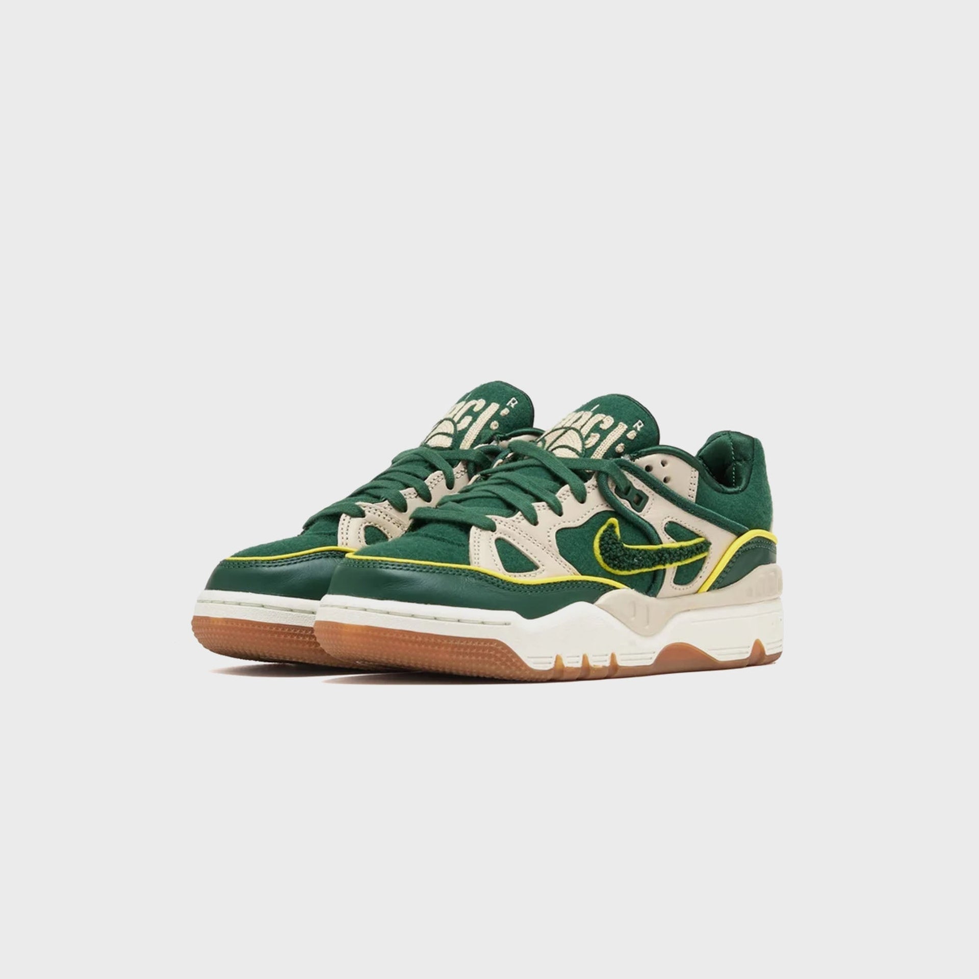 Nike x NIGO Air Force 3 Low “College” Pack - Forest Green / Oatmeal / Sail / Gum Light Brown / Yellow Strike