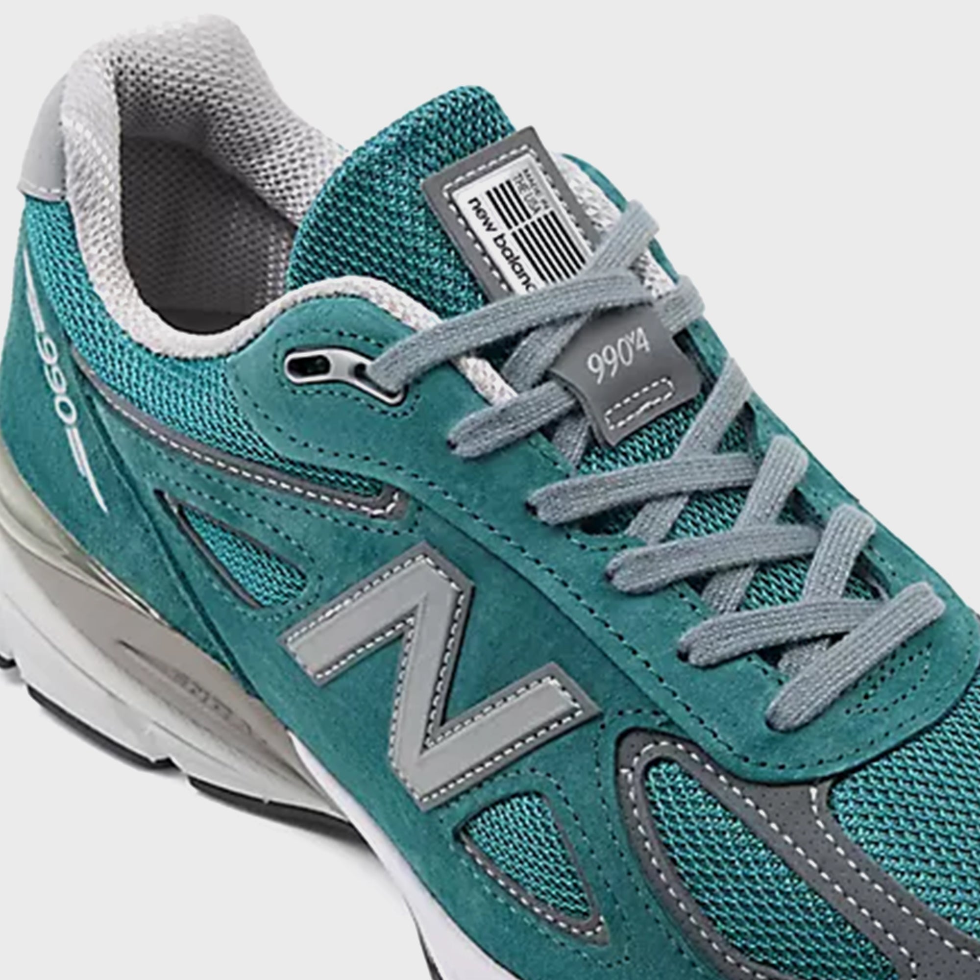 New Balance Made in USA 990v4 - Vintage Teal / Grey / White – Kith
