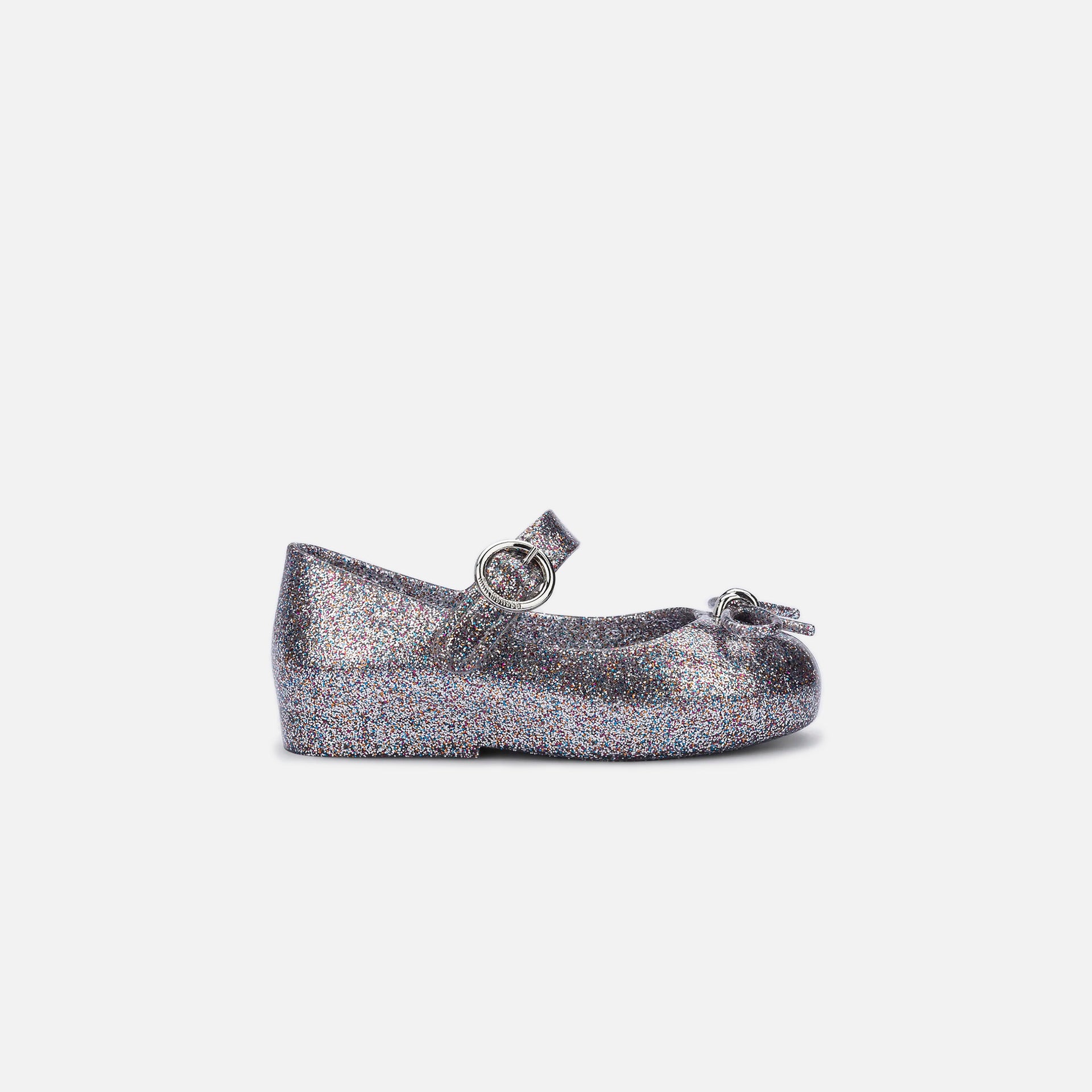 Melissa Mini Sweet Love Flat BB - Silver Glitter