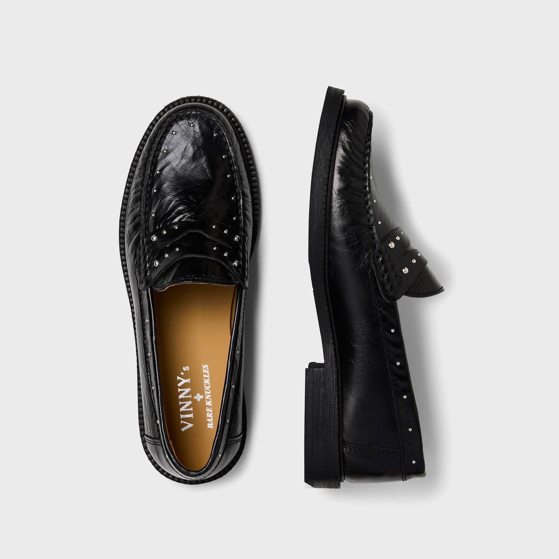 VINNY's x BARE KNUCKLES Yardee Studded - Black